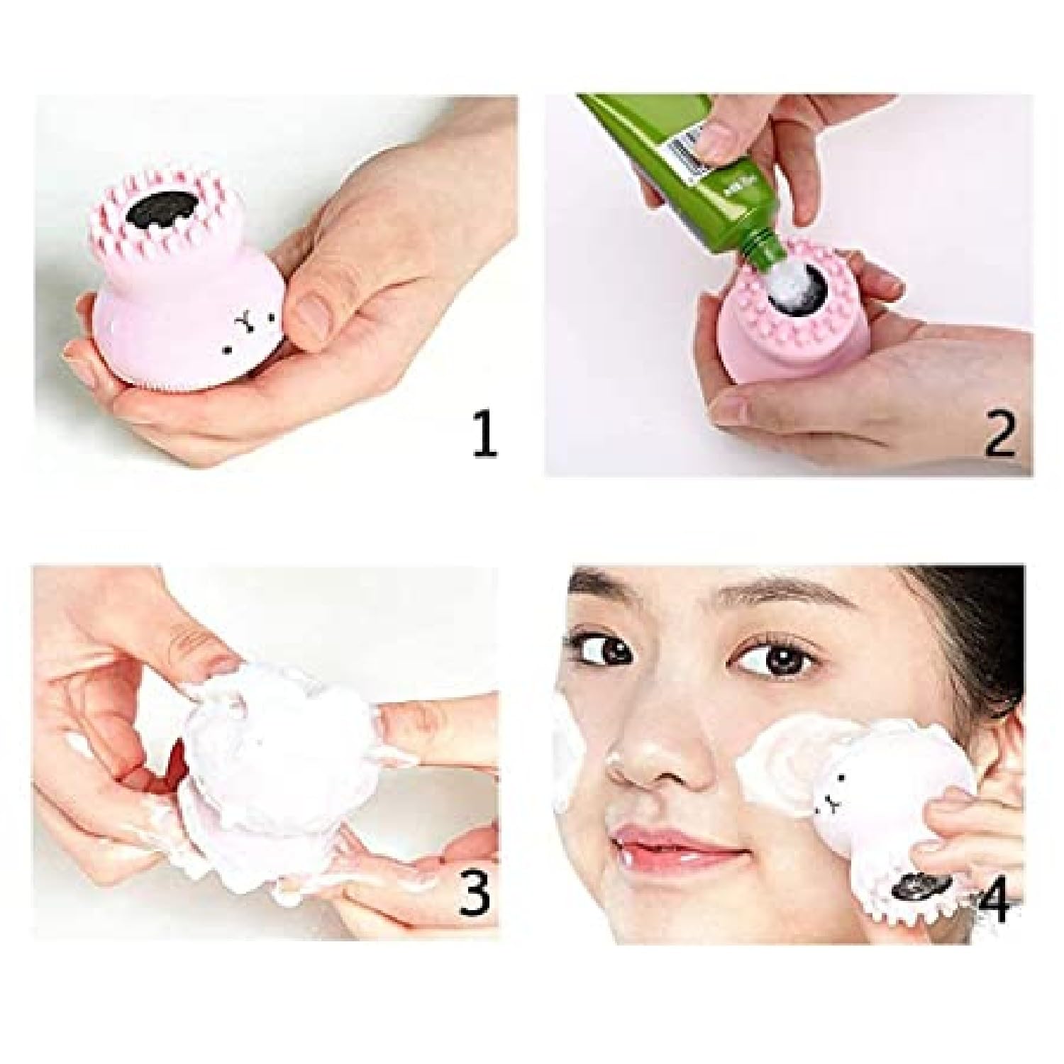 KRIVETY Octopus Design Silicone Facial Cleansing Brush - Exfoliating Face Massager & Deep Pore Cleanser - Soft Skin Scrubber for Blackhead Removal & Makeup Cleansing - Perfect for Daily Skincare Routine & Spa Treatment