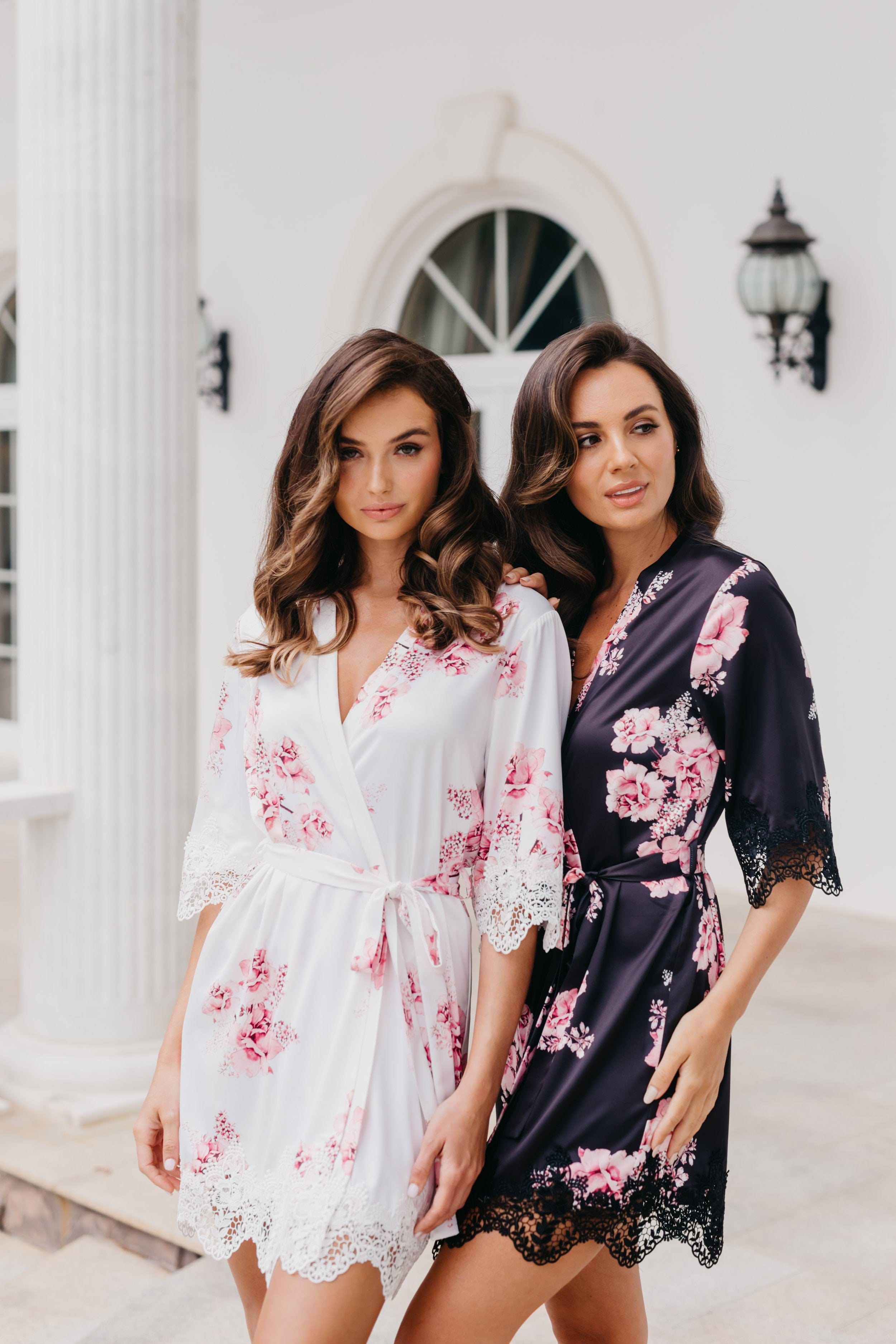 Elegant Ivana Floral Printed Robe - Soft & Comfortable Women's Kimono Bathrobe for Spa, Lounge, and Beach Cover-Up