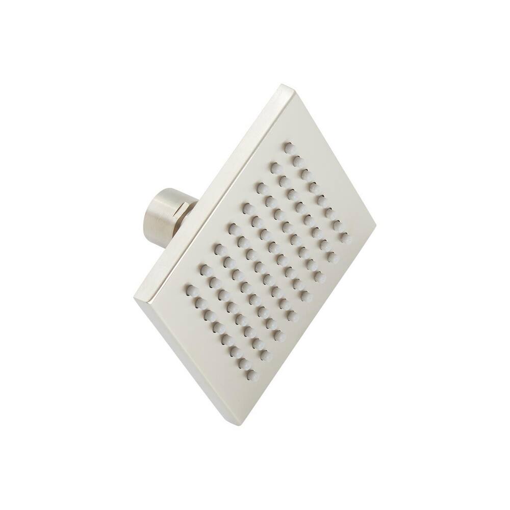4 Riggs Square Shower Head - Brushed Nickel Finish - High Pressure Water Saving Showerhead for Bathroom & Spa Relaxation
