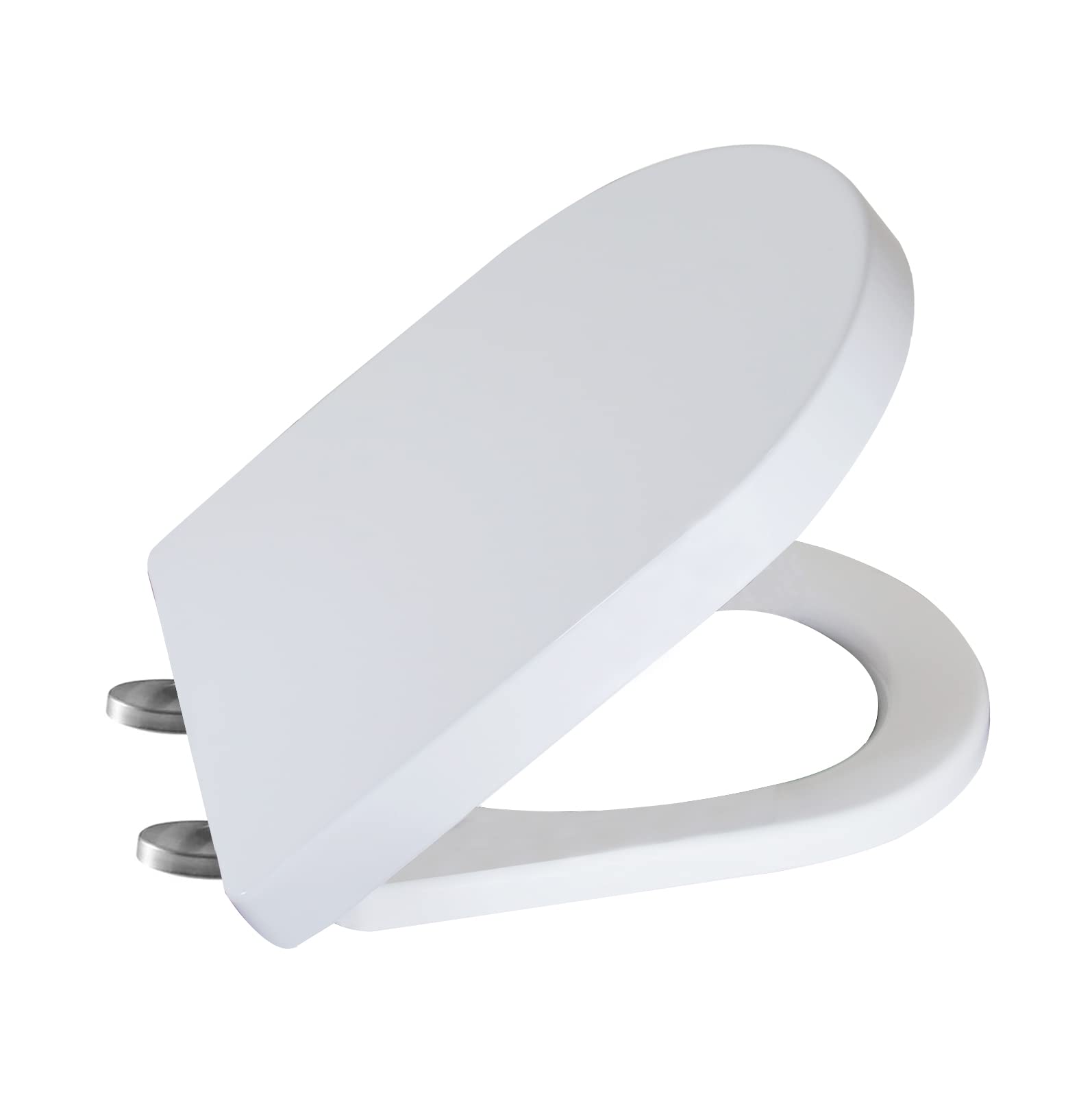WinZo Compact Toilet Seat - U-Shaped Soft Close Heavy Duty Toilet Seat with Easy Installation, White | Perfect for Small Bathrooms, RVs, and Space-Saving Solutions