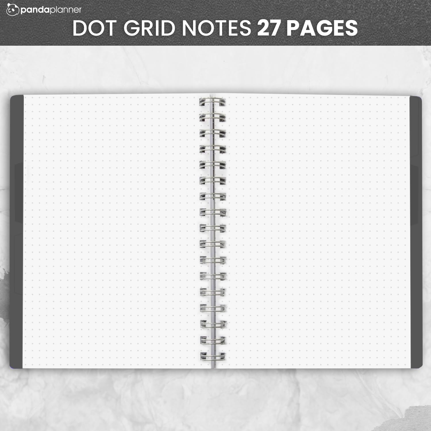 Panda Planner 2025 Undated Weekly Planner - Spiral Bound 5.75” x 8.25” To-Do List Notebook with Habit Tracker | 52 Weeks Calendar for Productivity | Perfect for Home, School, Office & Daily Planning | Black