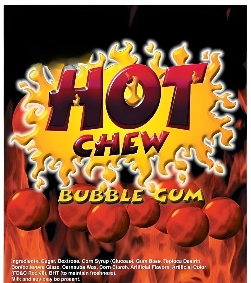 Common Classic Hot Chew Cinnamon Gumballs - 3 Pound Bulk Bag | Spicy Cinnamon Flavored Bubble Gum | Perfect for Parties, Vending Machines & Candy Buffets