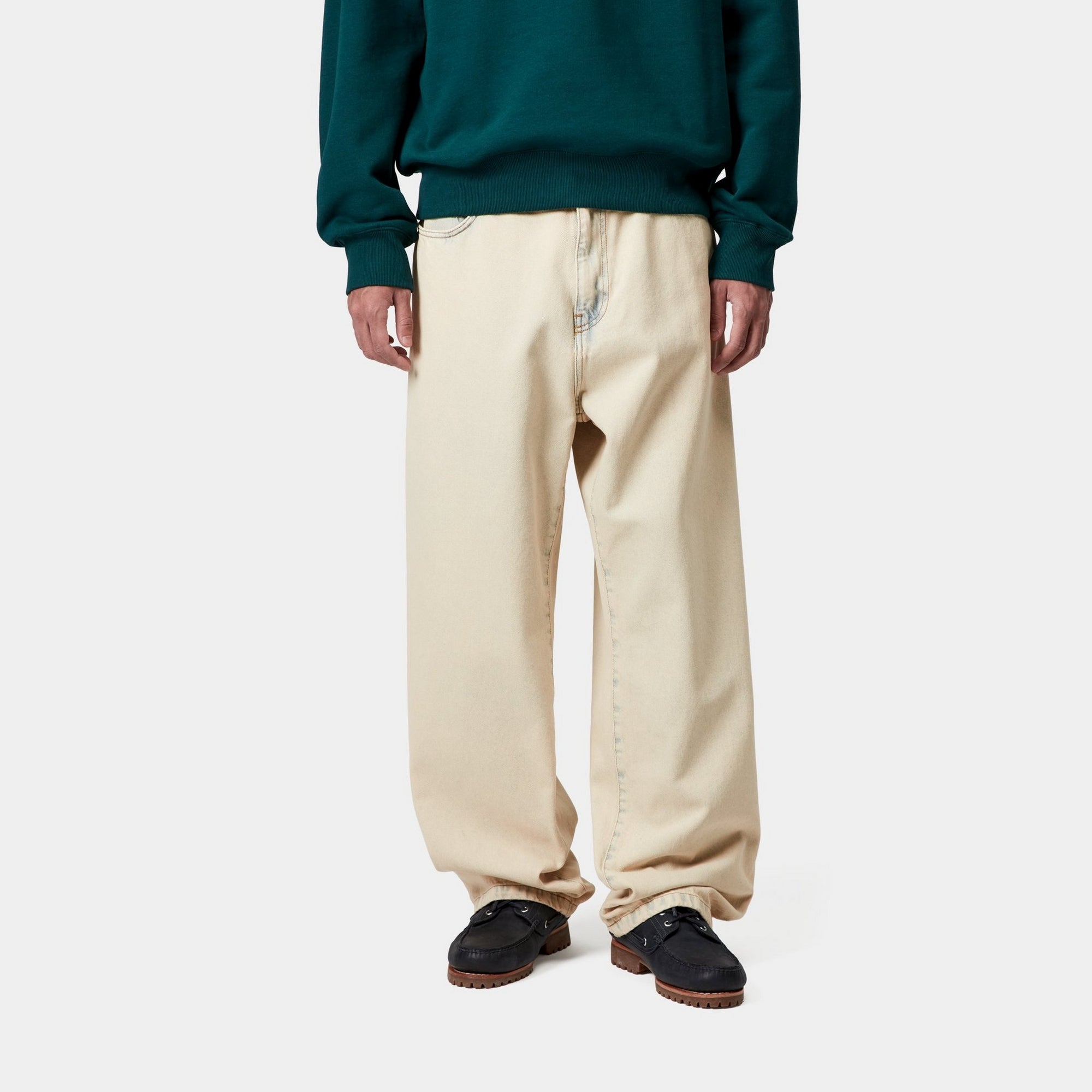 Landon Men's Casual Pants - Light Blue Sand Bleached Denim for Everyday Wear & Outdoor Activities