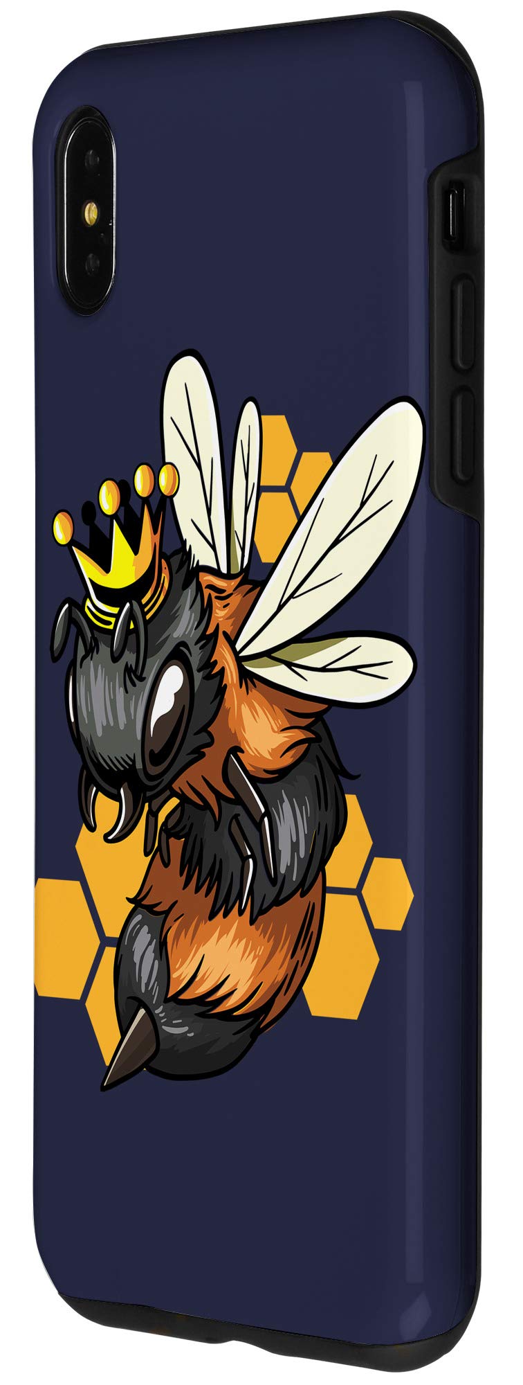 iPhone XS Max Case - Honey Bee Queen with Crown Design - Durable Protective Cover for Beekeepers & Nature Lovers - Perfect for Outdoor Activities & Beekeeping Adventures