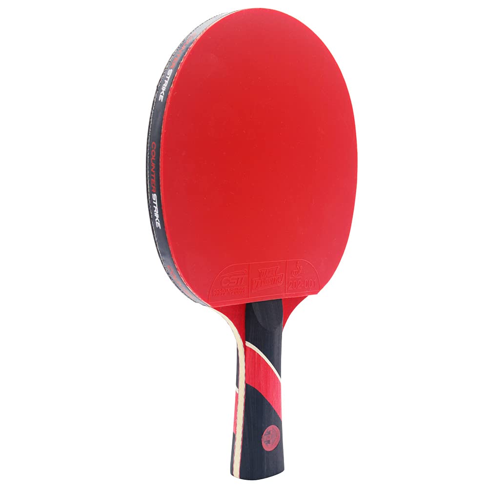 Red Widow Ping Pong Paddle Set with Case & Balls - ITTF Approved Carbon Paddle for Professional Play