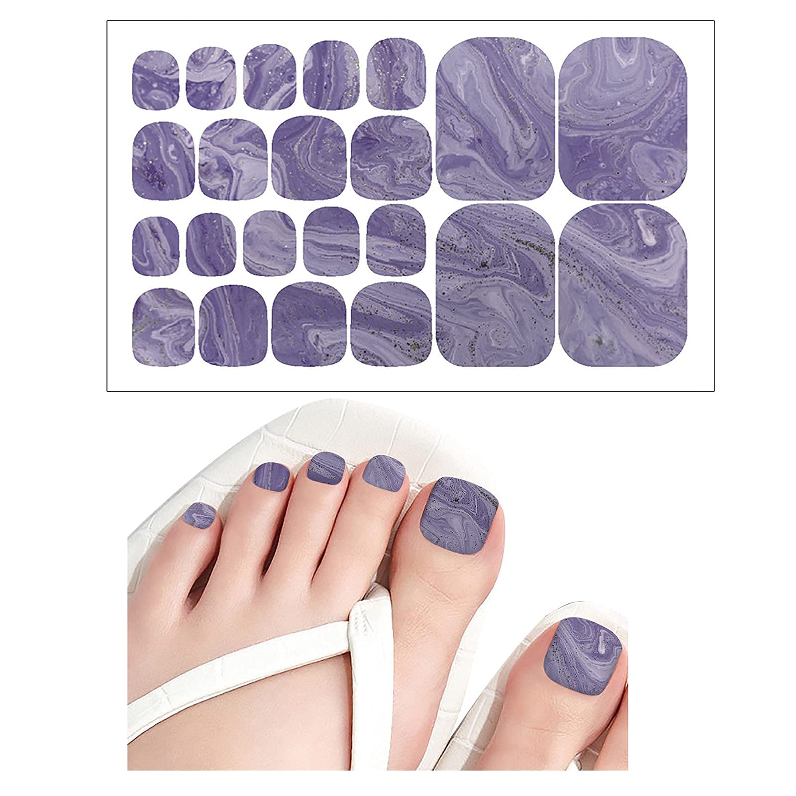 Qinday 22-Piece Full Nail Wraps - Self-Adhesive Nail Art Stickers & Decals with Nail File - DIY Manicure Kit for Women & Girls - Perfect for Parties, Weddings, and Everyday Nail Art Designs