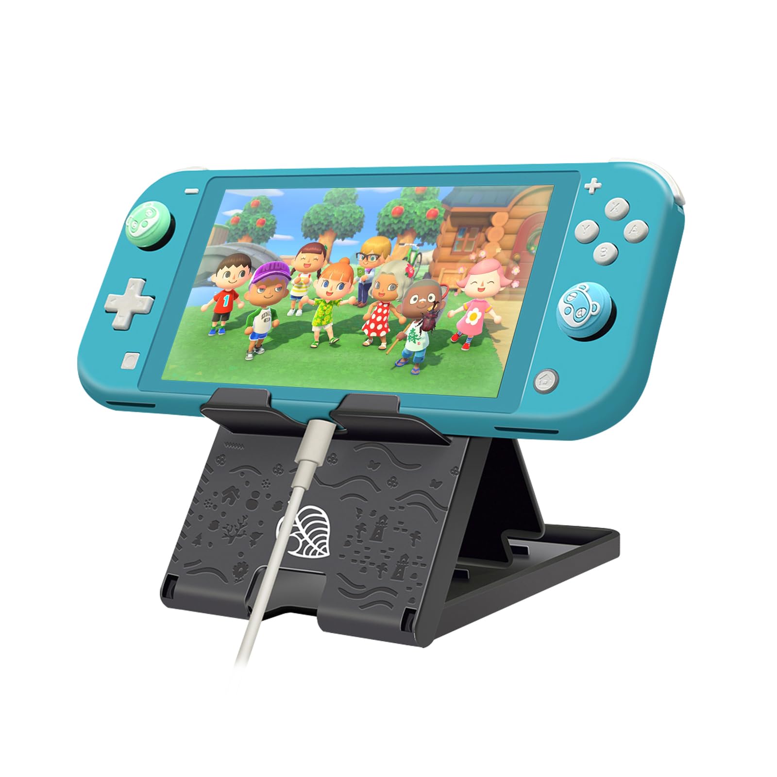 Adjustable Cute Nintendo Switch Stand for Switch, Switch OLED & Switch Lite - Compact Foldable Playstand Holder with Portable Design (Animal Black) - Perfect for Gaming at Home, Travel & On-the-Go Play