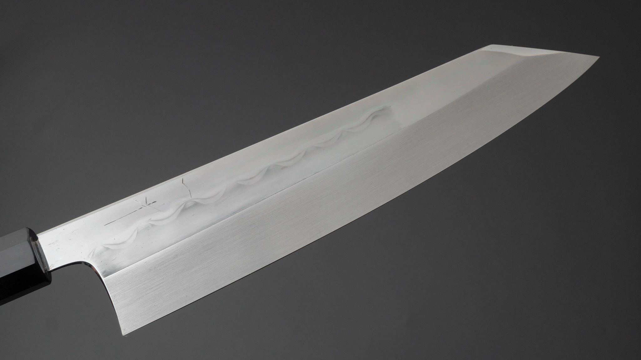 Hitohira Togashi White #1 Kiritsuke Gyuto 240mm Japanese Chef Knife - Notaremon Mizu Honyaki Blade with Kurokaki Persimmon Handle (#080/Saya Included) - Perfect for Sushi, Sashimi & Precision Cutting in Professional Kitchens