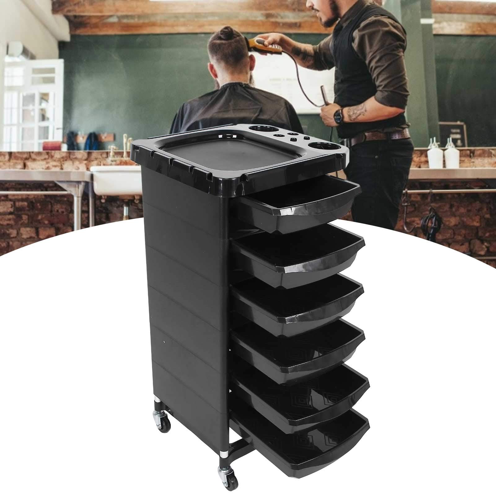 5-Tier Salon Trolley Cart - Rolling Hairdressing Storage Organizer for Barber Shop, Beauty Salon & Home Use | Portable Styling Station with Wheels for Hair Tools, Cosmetics & Accessories