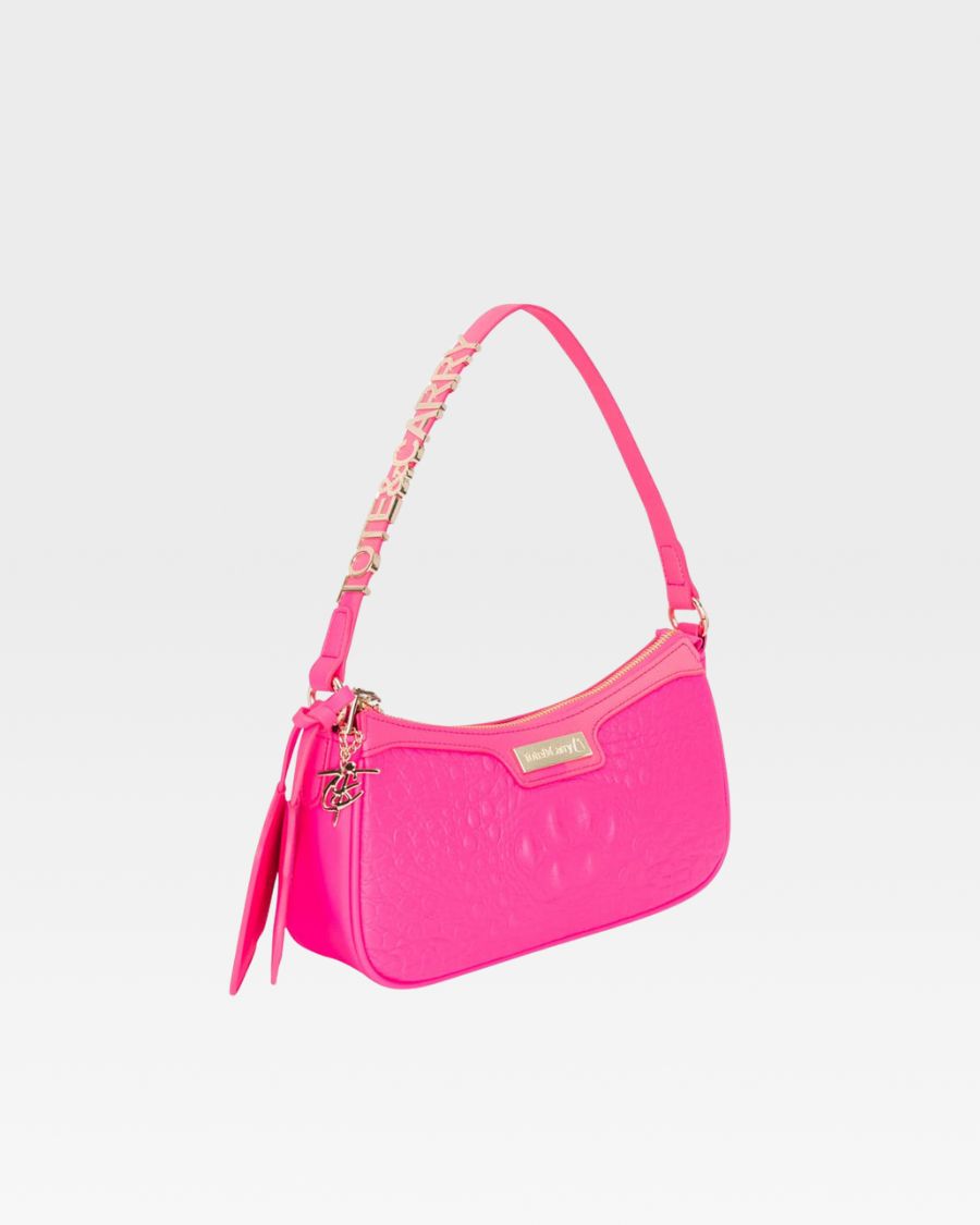 Trendy Neon Pink Brick Shoulder Bag for Women - Stylish Crossbody Purse for Daily Use, Travel & Outfits