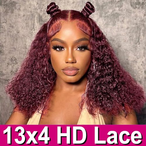 Burgundy Deep Bob Wig Human Hair