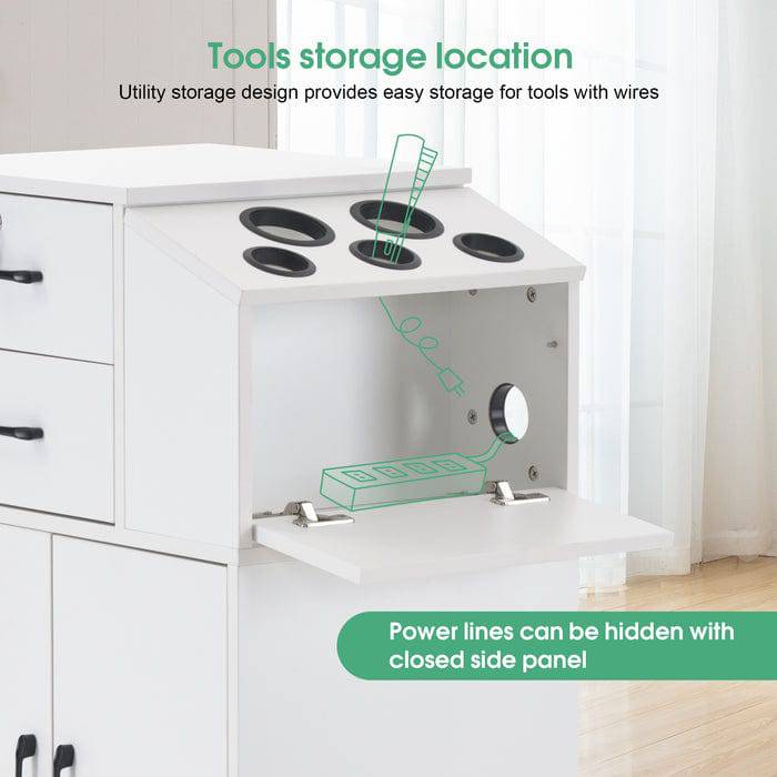 Professional Ethan Locking Styling & Barber Station - Portable Hair Cutting Station for Salons & Home Use - Perfect for Barbers, Stylists & DIY Haircuts