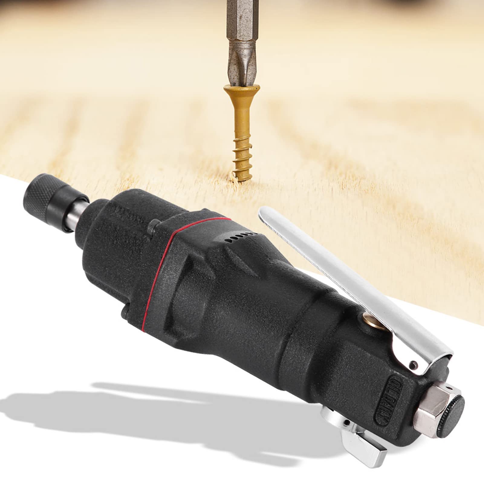 Professional 10H Pneumatic Air Screwdriver Tool - 8000-9000 RPM Industrial Screwdriver with Ergonomic Handle for Automotive, Woodworking & Metalworking Projects