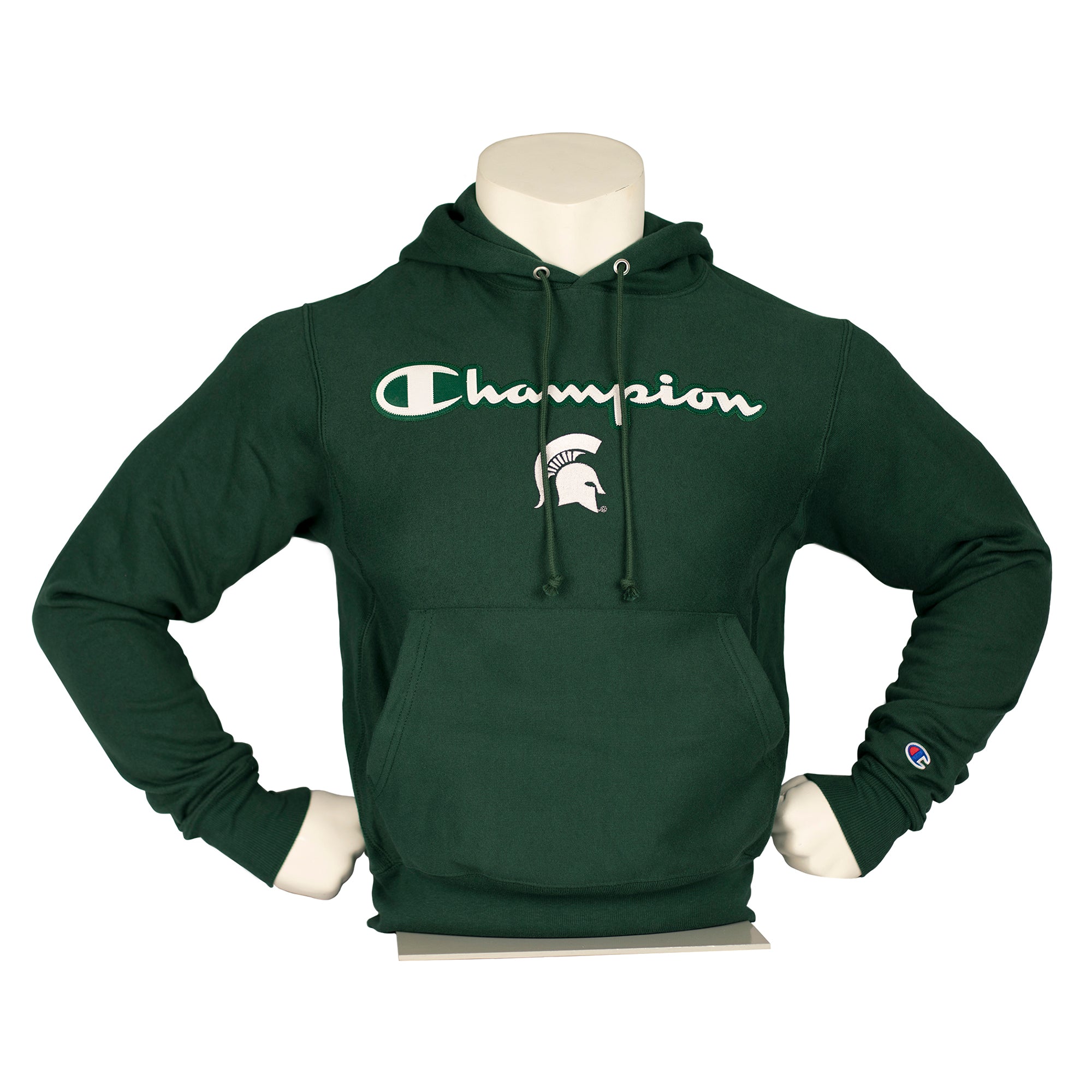 Champion Michigan State Reverse Weave Men's Hoodie - Comfortable Cotton Pullover Sweatshirt for College Fans, Game Day & Casual Wear