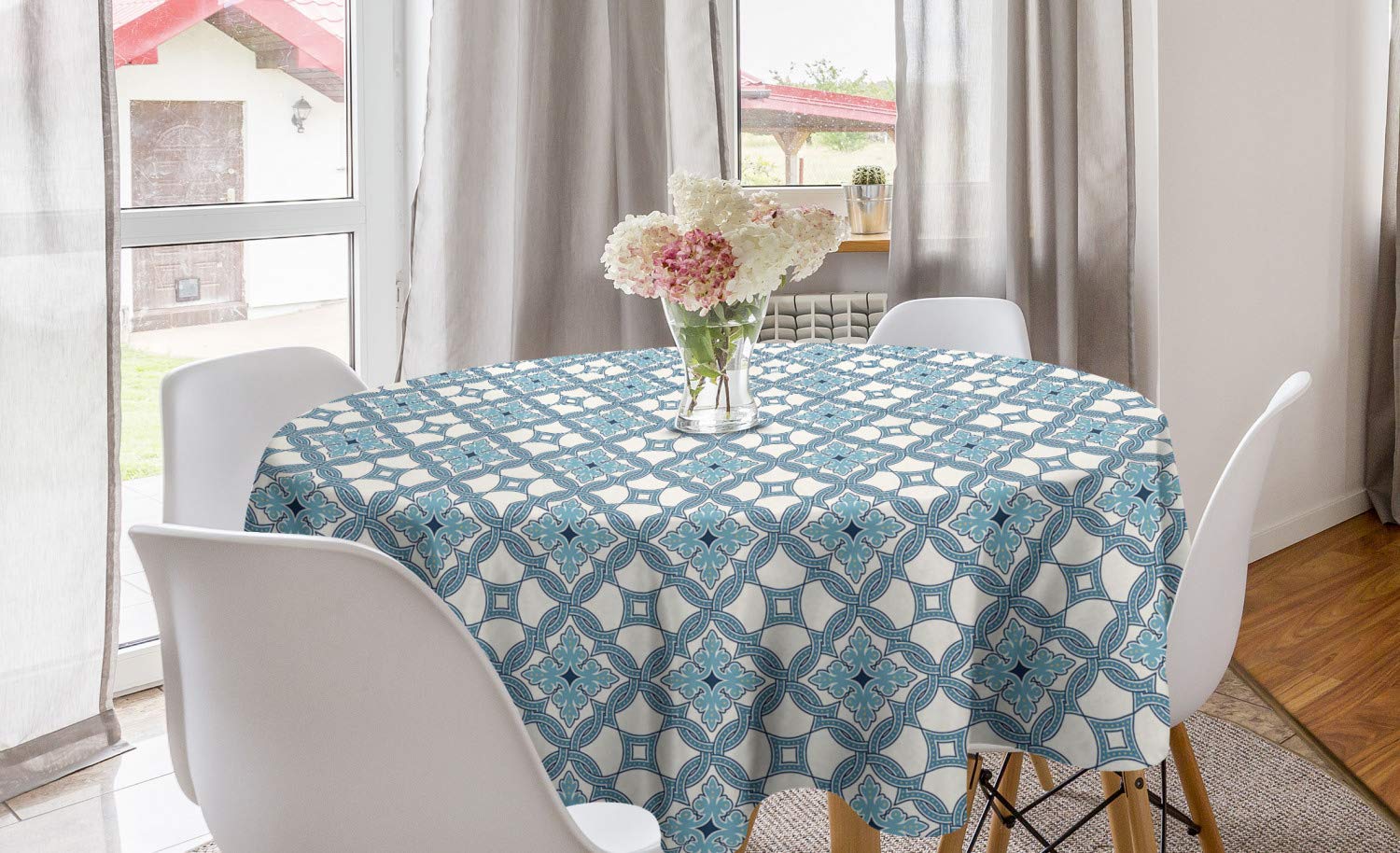 Ambesonne Abstract Round Tablecloth 60