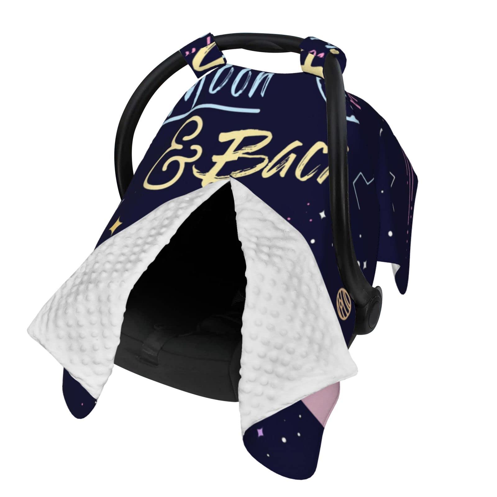 Personalized Baby Car Seat Covers with Name - Custom Infant Car Seat Canopy for Boys & Girls - Soft Nursing & Breastfeeding Cover - Perfect for Travel, Shopping & Daily Use