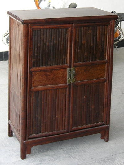 Vintage Split Bamboo Storage Cabinet - Handmade Rattan Organizer for Bedroom, Bathroom & Living Room - Clearance Sale