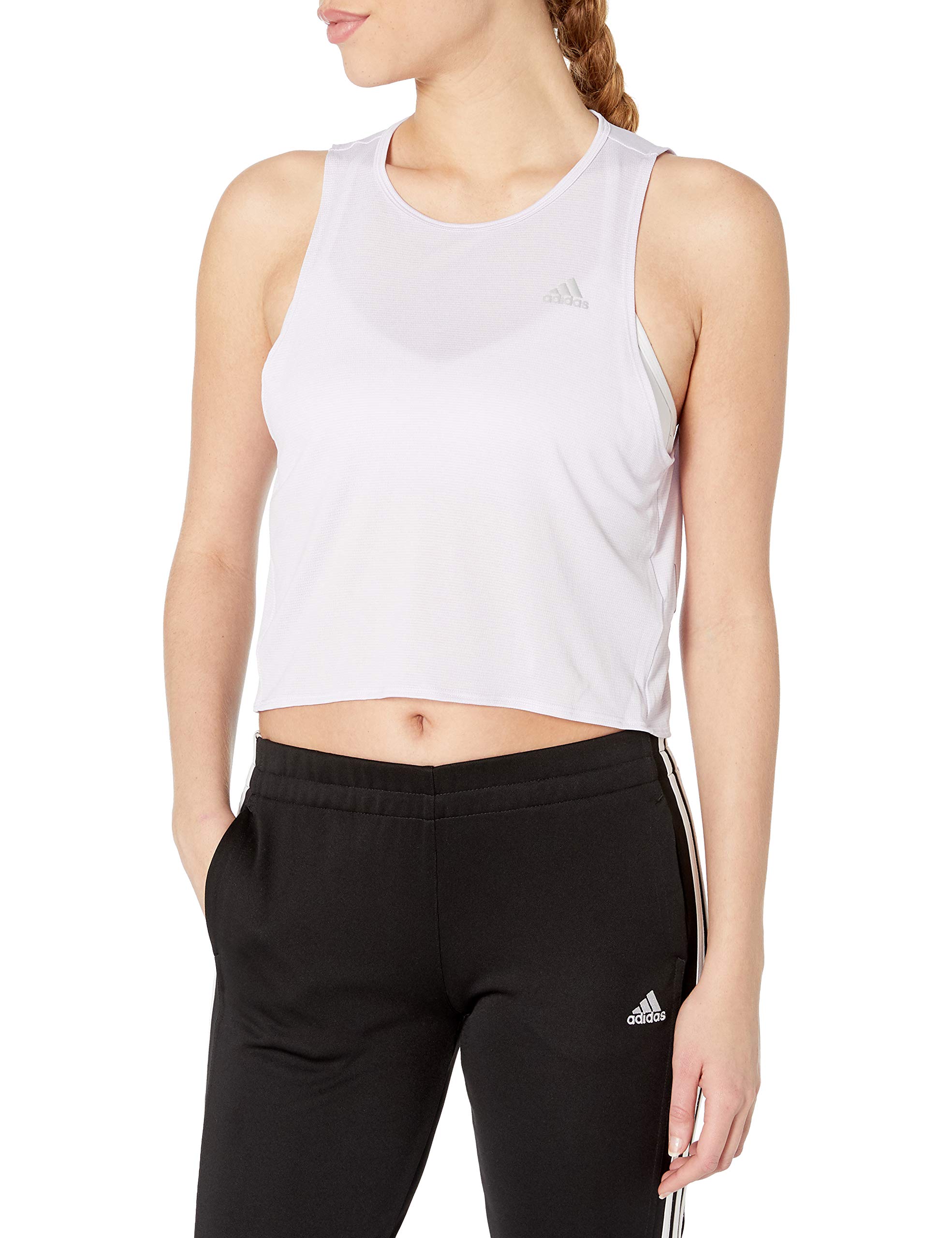 adidas Women's Own The Run Cooler Tank - Moisture Wicking Running Top for Gym & Workouts - Perfect for Jogging, Yoga and Athletic Training