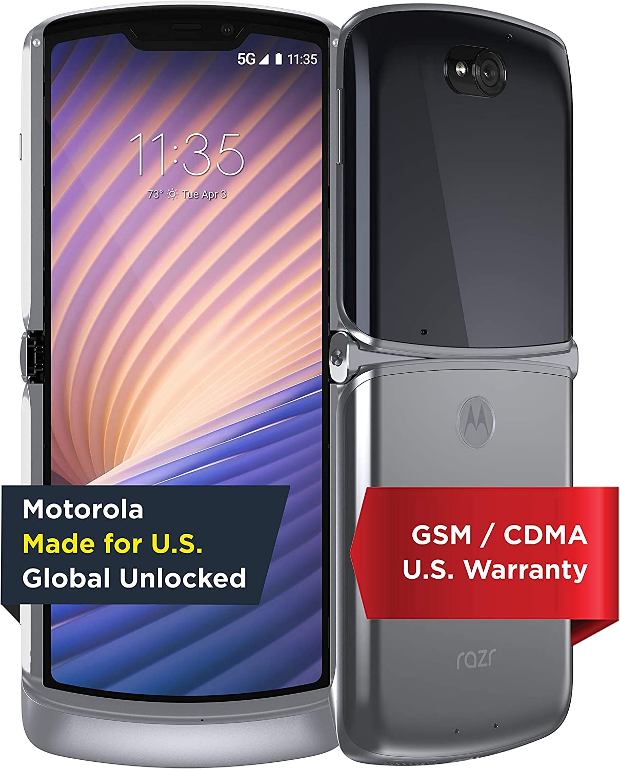 Unlocked Motorola Moto Razr 5G 2020 Smartphone - 6.1