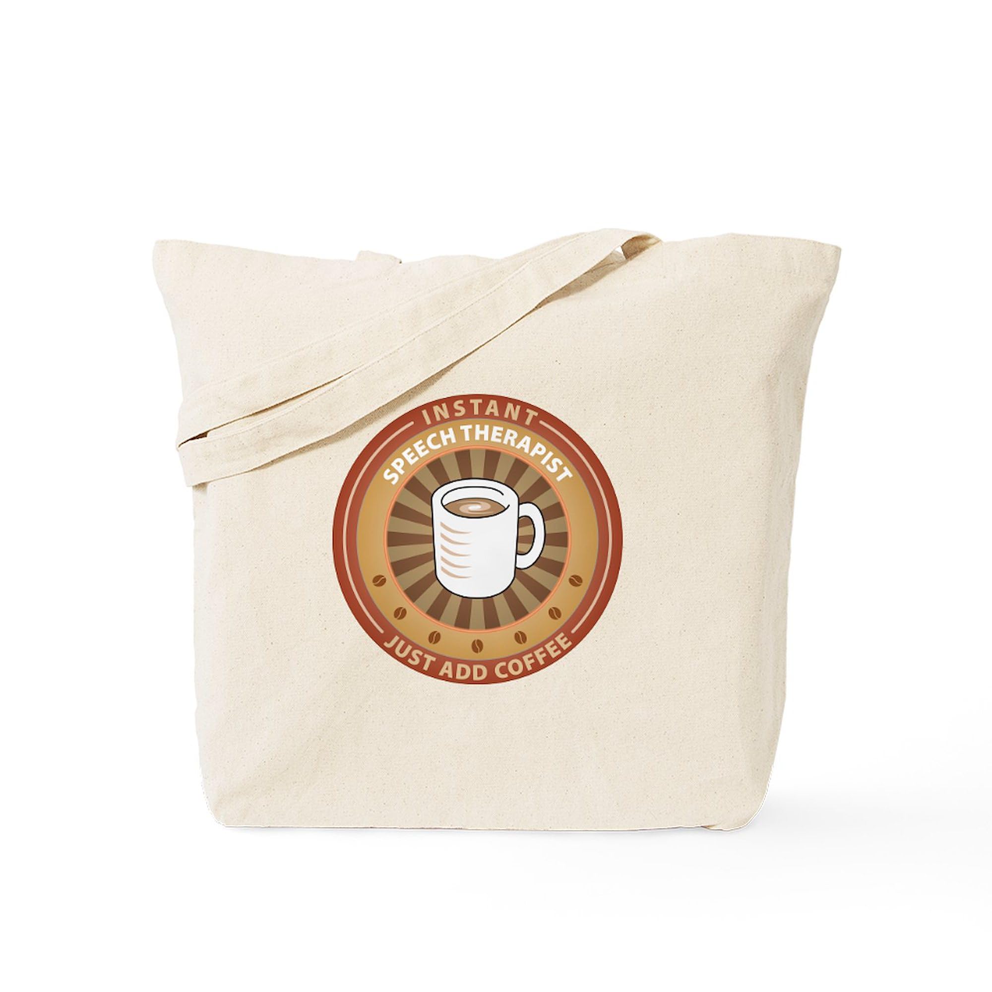 Instant Speech Therapist Tote Bag - Natural Canvas Reusable Shopping Bag for Therapists, Teachers & Students - Perfect for Work, School & Groceries