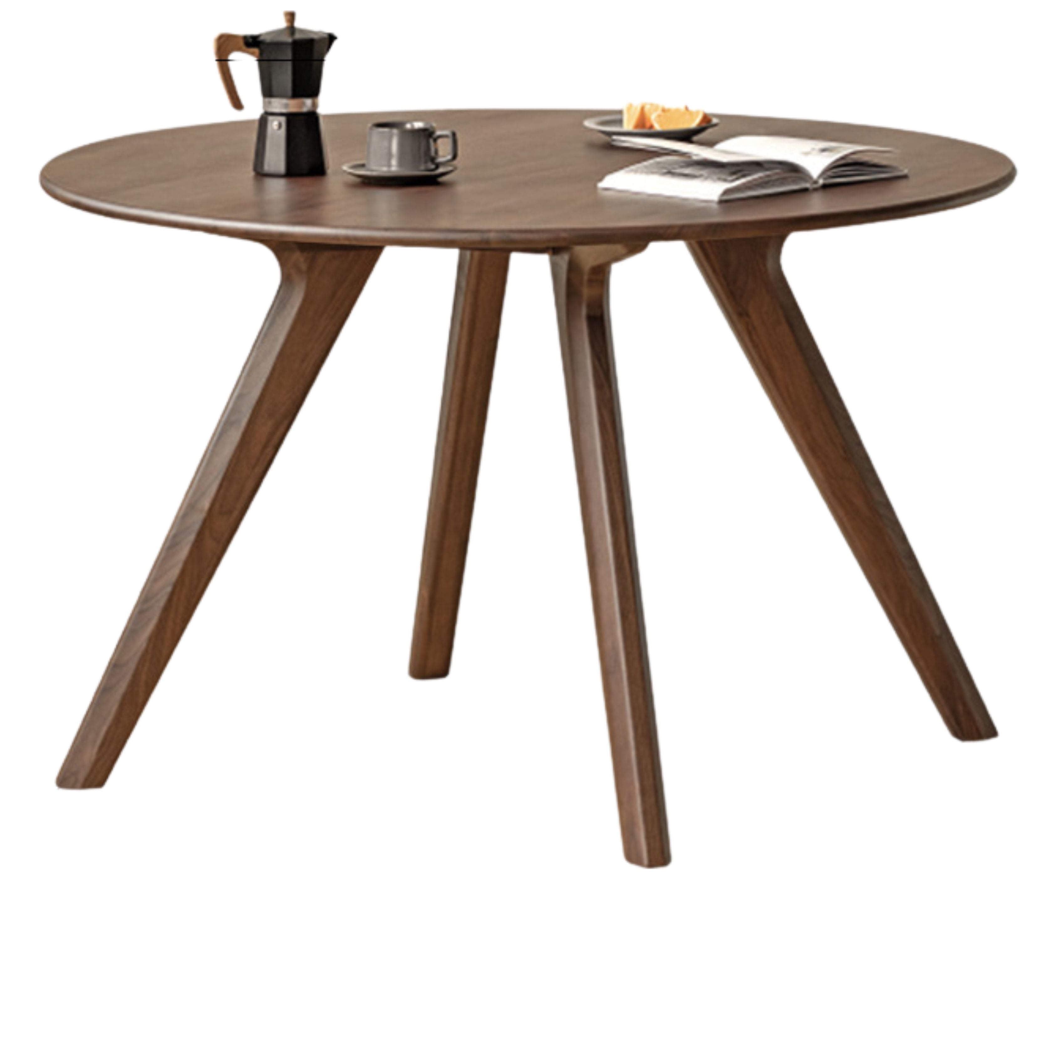 47.2x47.2x29.5 inch / 120x120x75 cm / Rich Dark Walnut Color / round table