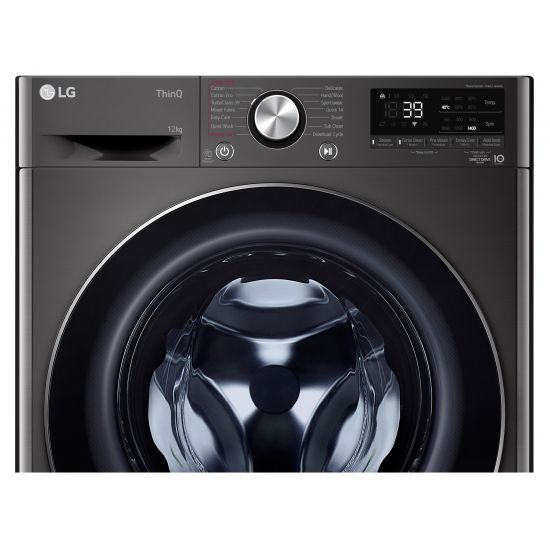 LG WV9 1412B 12kg Front Load Washing Machine - Energy Efficient, Large Capacity for Family Laundry Needs | Perfect for Home, Apartment, and Laundromat Use