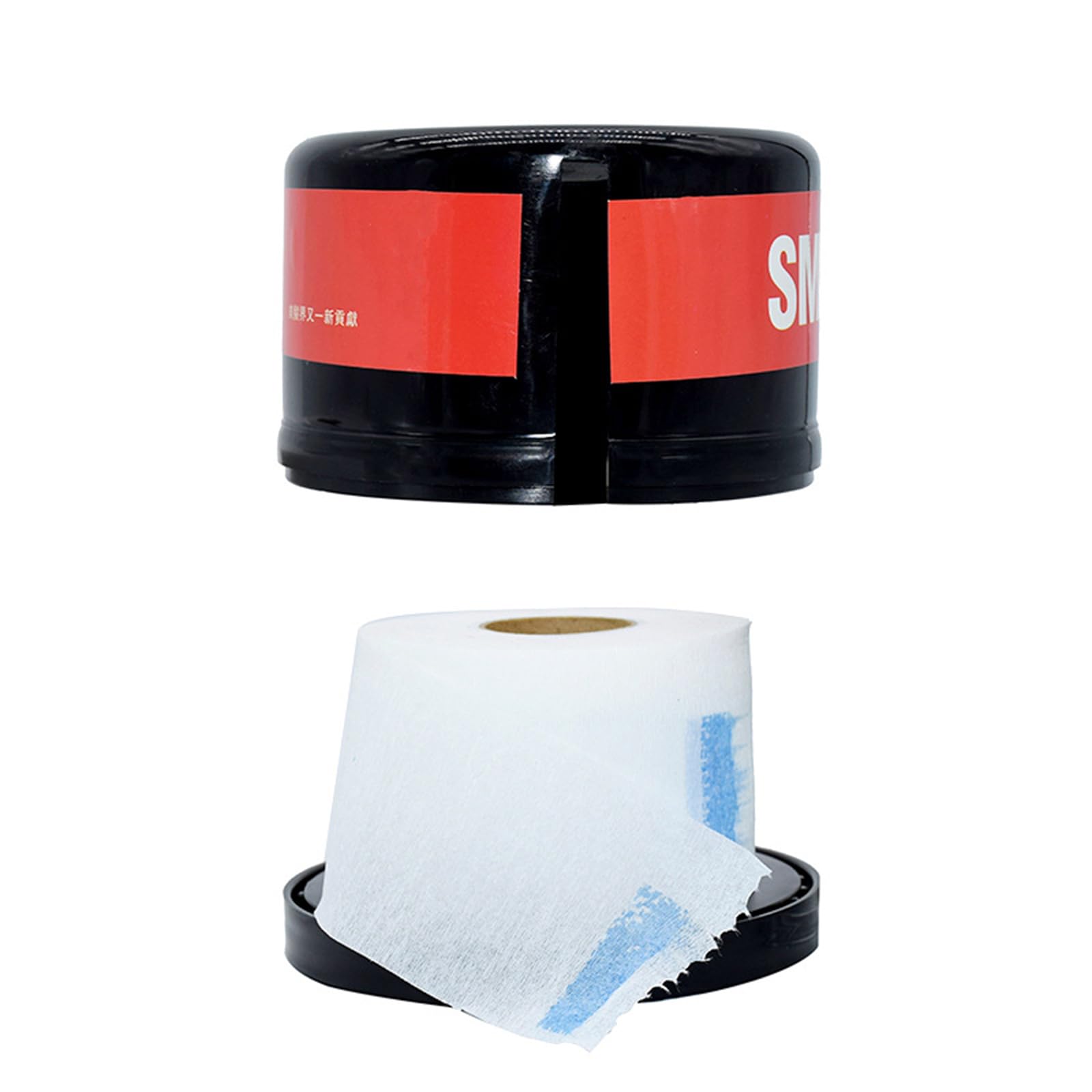 Black Barber Neck Strip Dispenser with 100 Rolls - Professional Salon Neck Paper Strip Holder for Hairdressing & Grooming | Perfect for Barber Shops, Salons & Personal Use