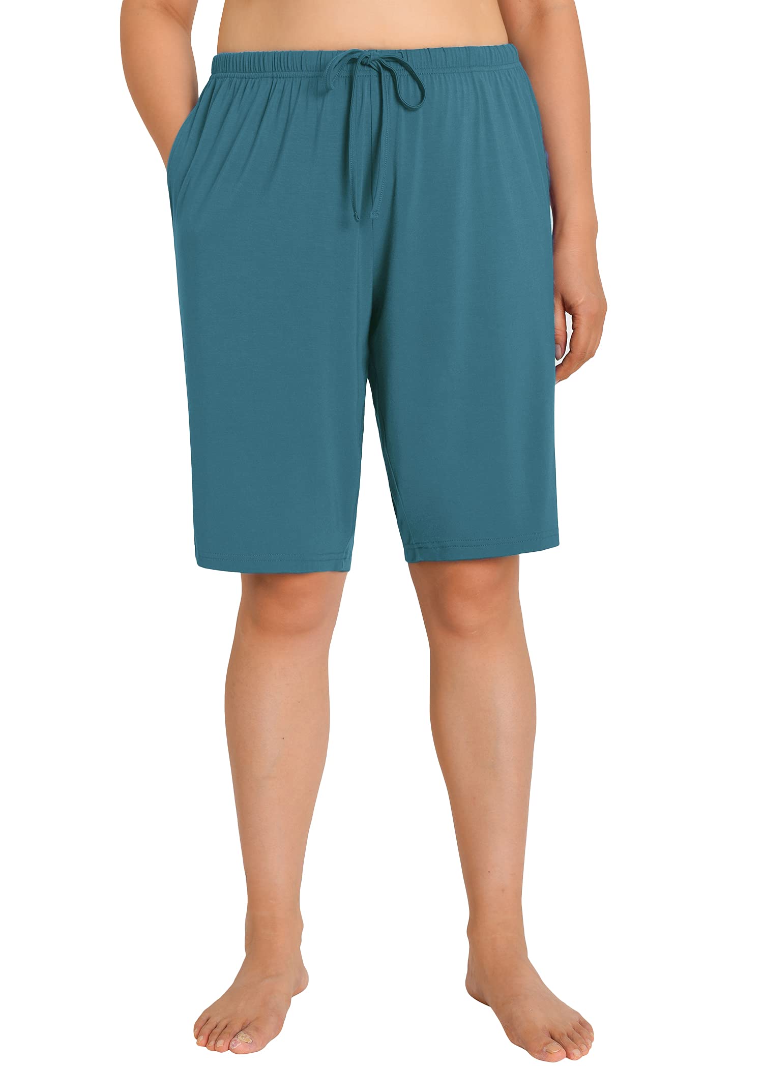Esenchel Women's Plus Size Pajama Shorts - Soft Rayon Sleep Shorts for Lounge & Nightwear - Comfortable Summer Sleepwear for Women