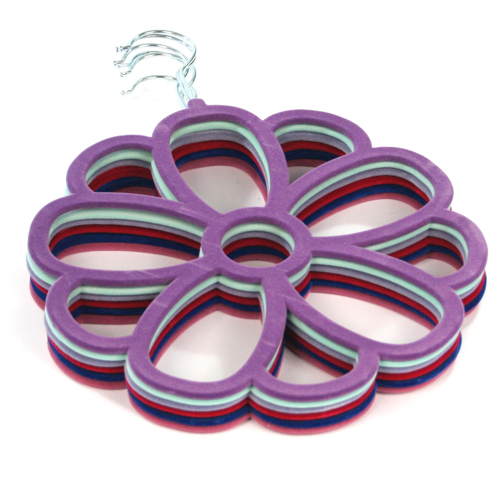 Floral Scarf Hanger - Elegant Wall-Mounted Organizer for Scarves, Shawls & Accessories - Perfect for Bedroom, Closet & Entryway Decor