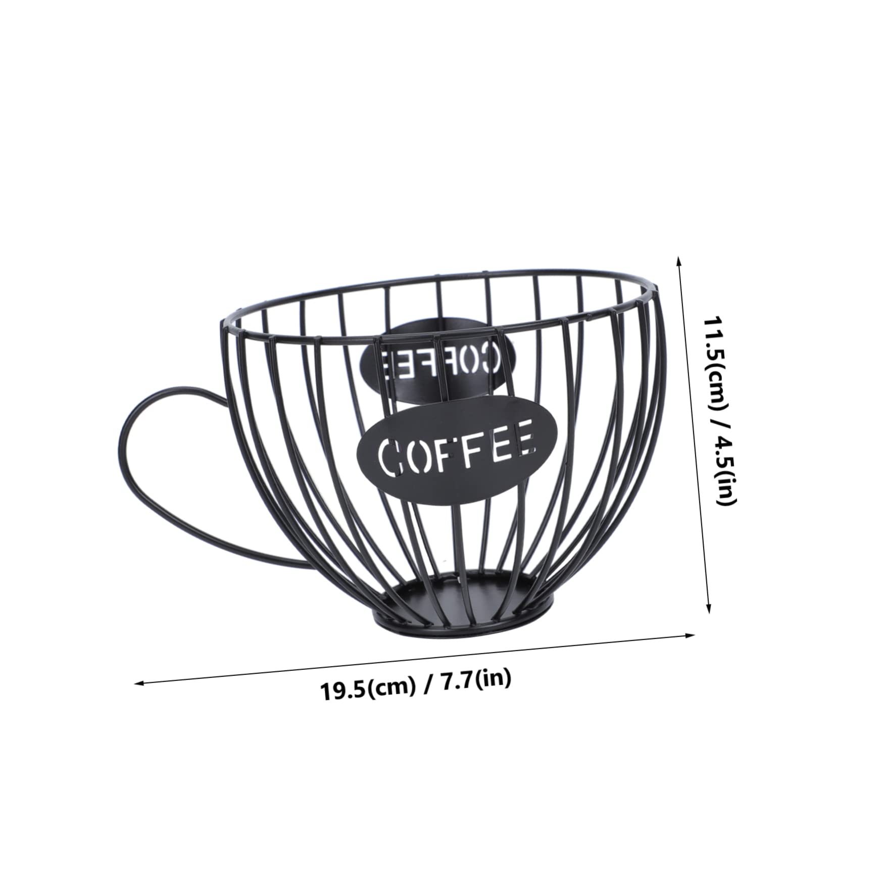 DOITOOL Metal Wire Coffee Storage Basket - Organizer for Espresso Glasses, Bread & Snacks - Rustic Office & Kitchen Countertop Decor - Perfect for Coffee Bars, Bakeries & Home Use