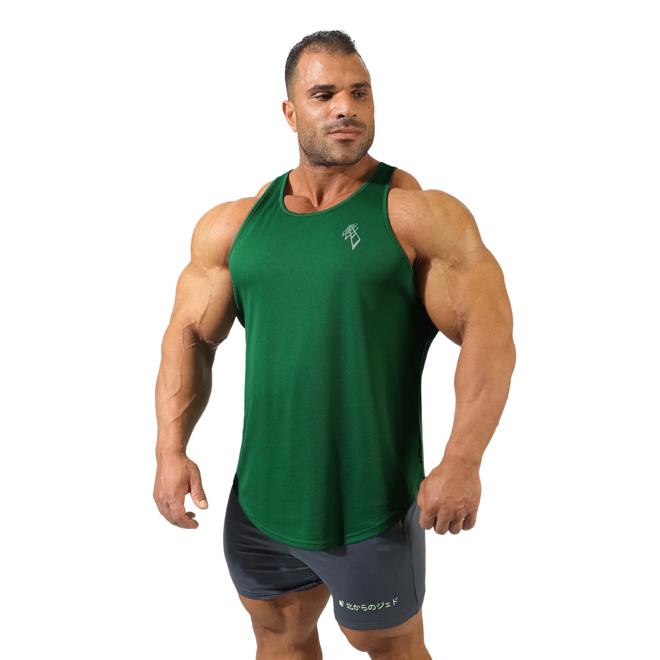 Jed North Men's Quick-Dry Microfiber Dri-Fit Tank Top - Lightweight Athletic Shirt for Gym, Running & Workouts - Green