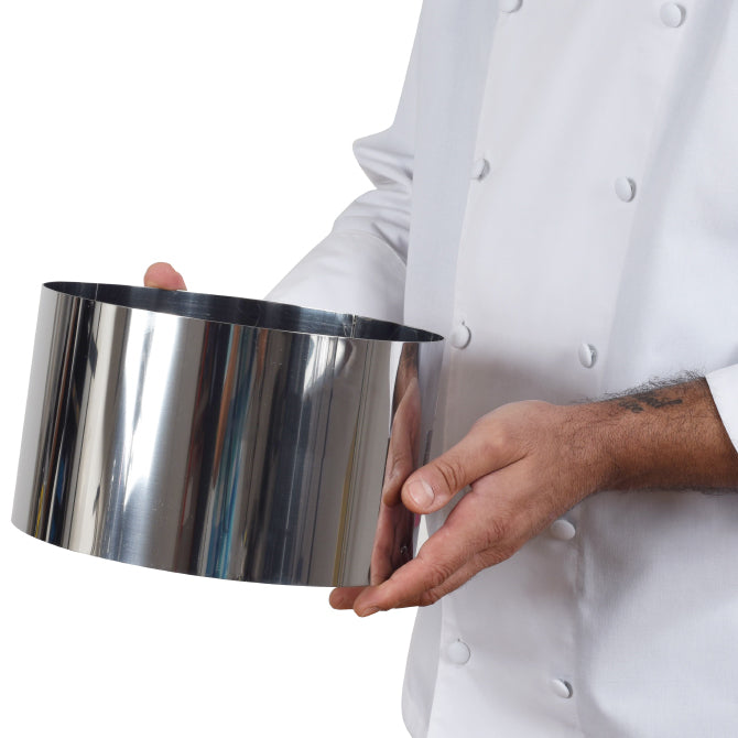 Premium Stainless Steel Pastry Ring - 3 Inch Round Cake Mold, Baking Tools for Professional Chefs & Home Bakers - Perfect for Layer Cakes, Desserts & Pastry Making