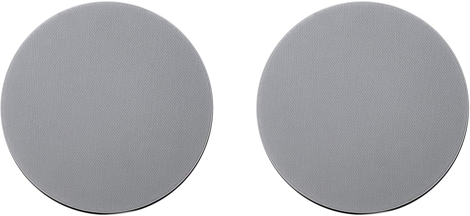 TIC MC7V26 6.5 Inch In-Ceiling Speakers with Magnetic Grill - 8 Ohm 70V Switchable Water-Resistant Stereo Sound - Perfect for Home Theater, Background Music & Commercial Audio Systems