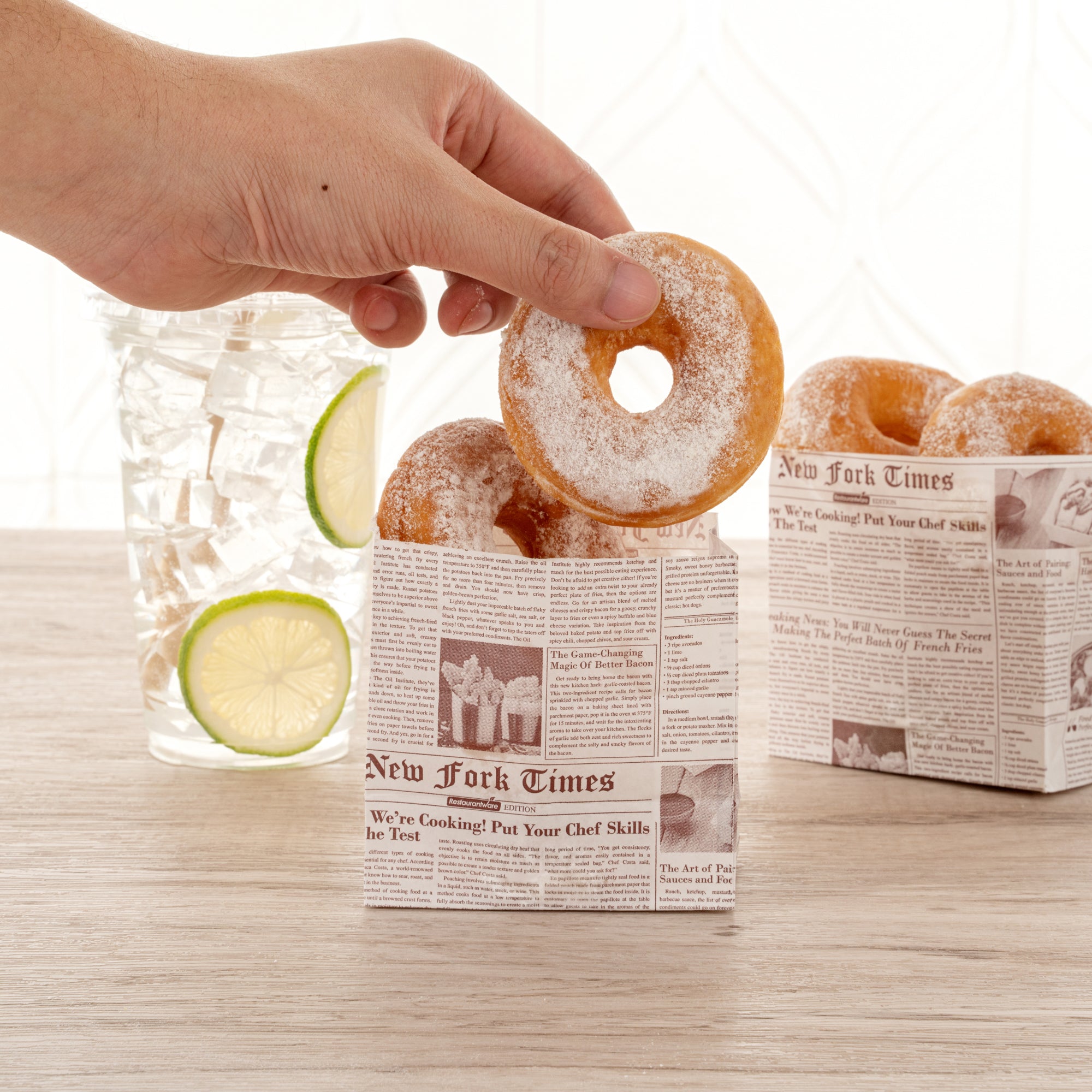 Eco-Friendly Sepia Newsprint Paper Snack Bags 4