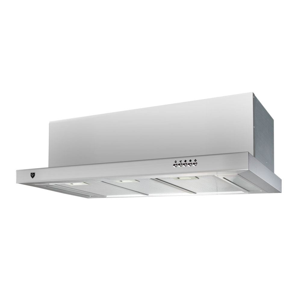 EF 90cm POWER SLIM 90 SSL Range Hood - Ultra Slim Kitchen Exhaust Fan with Powerful Ventilation for Modern Homes | Perfect for Apartments, Condos & Small Kitchens