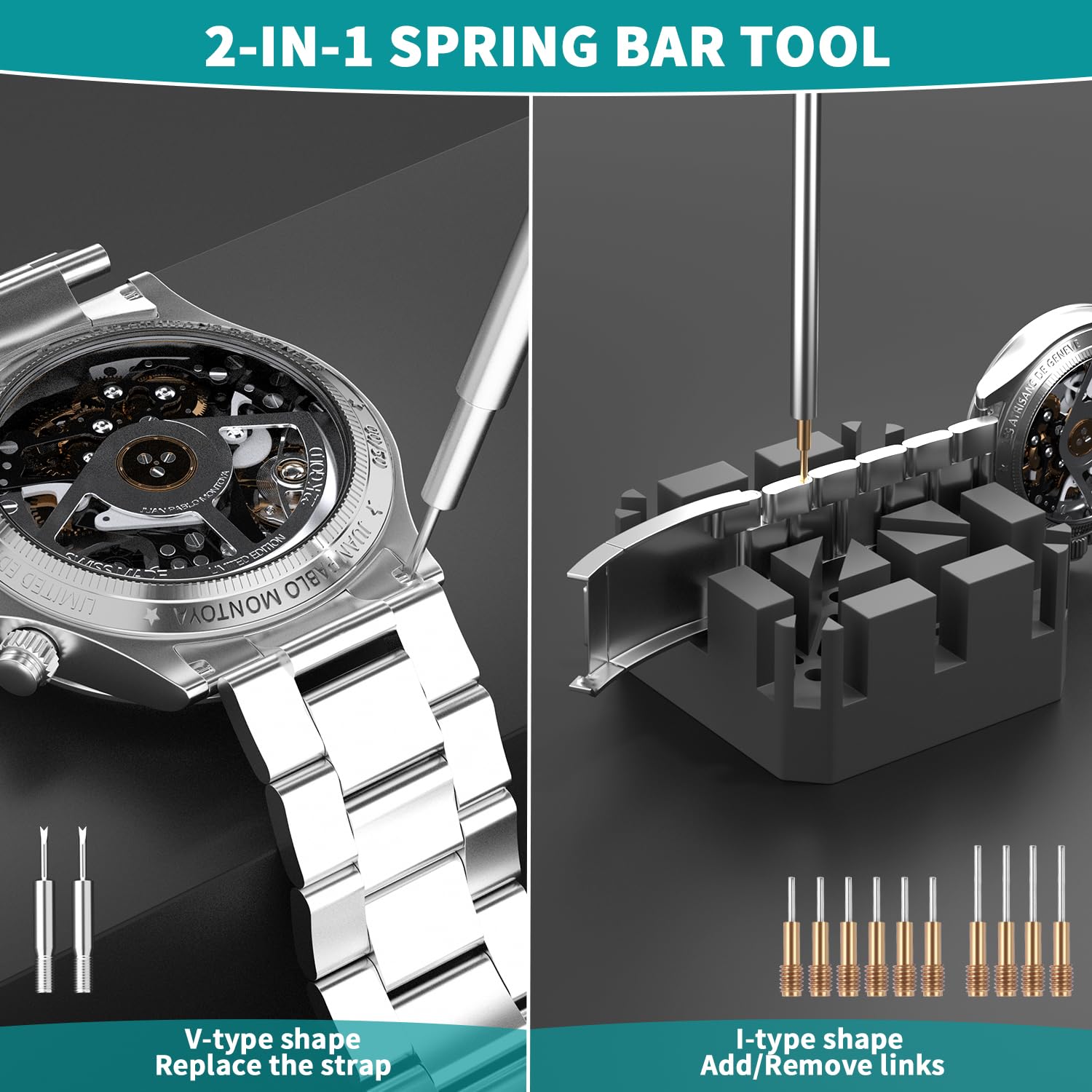BYNIIUR Watch Link Removal Kit - Adjust & Resize Watch Bands Easily for DIY Watch Repair