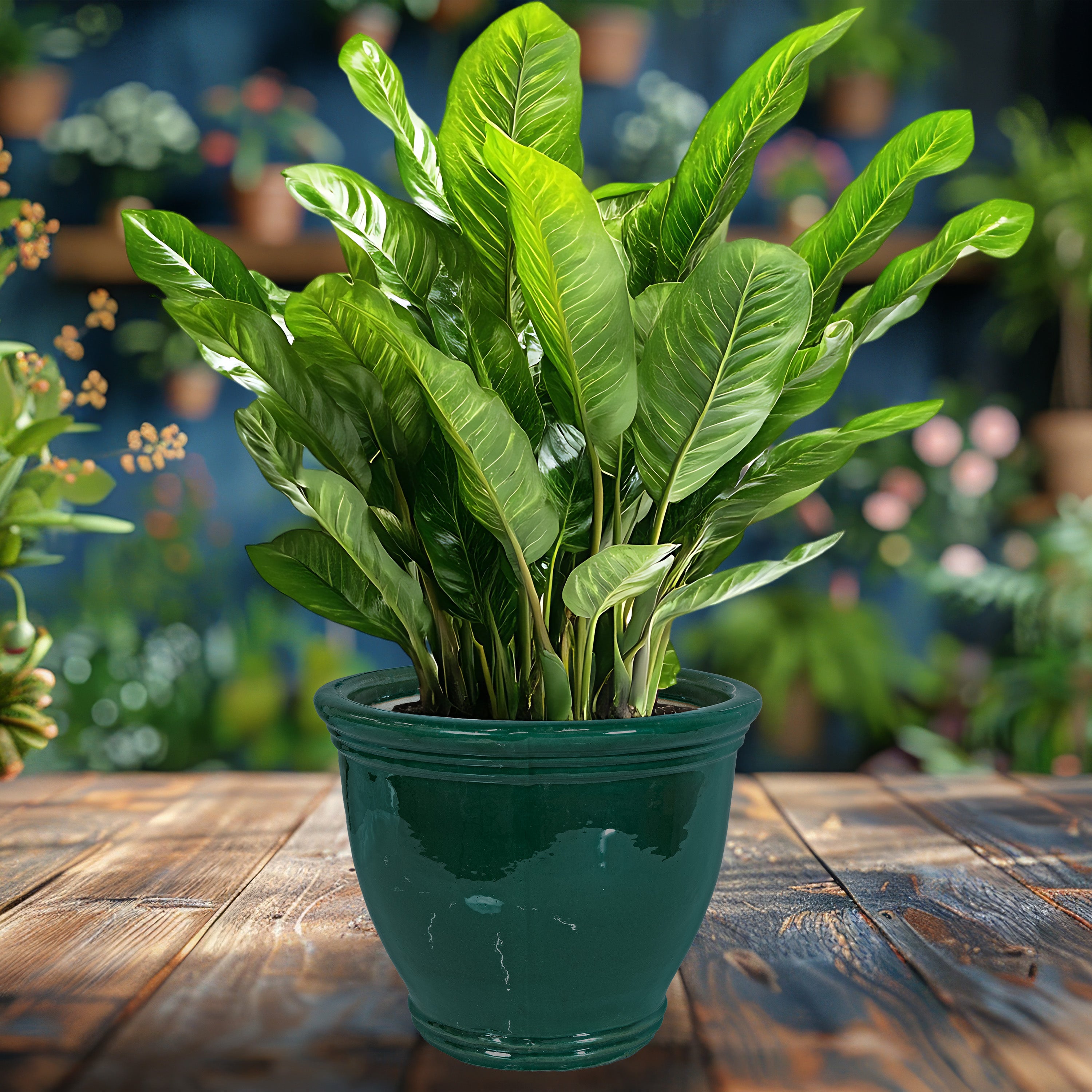Sunnydaze Studio Round Glazed Ceramic Planter with Drainage Hole - Indoor Outdoor Flower Pot for Plants, Succulents, Herbs - Perfect for Patio, Garden, Balcony Decor