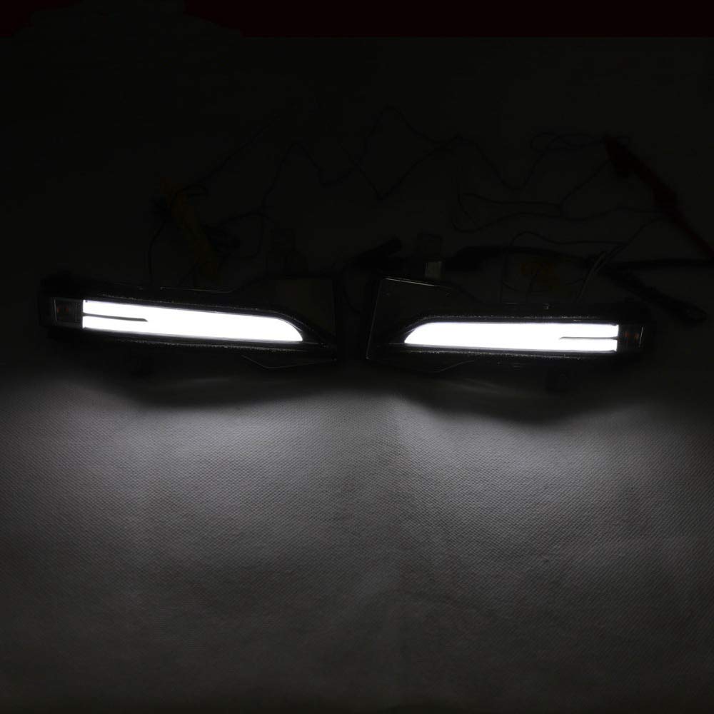 Subaru Forester Ascent 2019+ & Impreza Legacy Outback XV 2018+ LED Rear View Mirror Lights - White DRL, Yellow Turn Signals, Ground Lighting for Enhanced Visibility & Safety | Perfect for Night Driving, Off-Road Adventures & Urban Commuting
