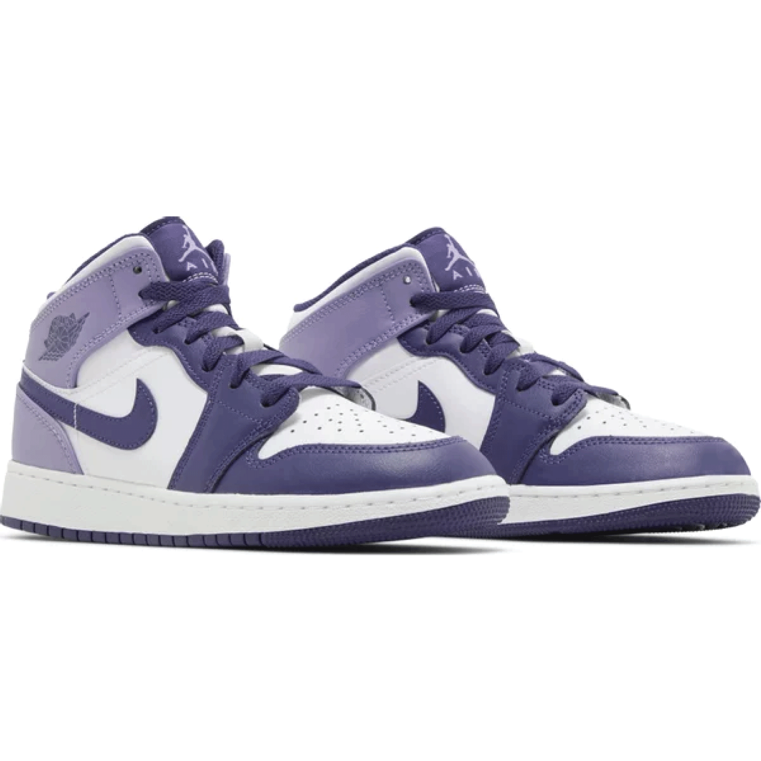 Air Jordan 1 Mid GS 'Sky J Purple' Basketball Shoes for Girls - Stylish Purple & White Sneakers for School, Sports & Casual Wear