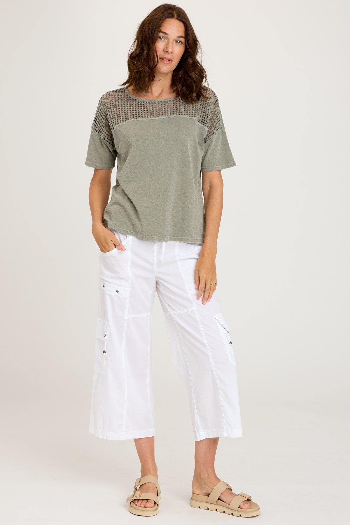 Minette Tee Sanctuary Pigment Dye T-Shirt - Soft Vintage Washed Cotton Top for Women | Casual Wear, Layering, Everyday Outfits