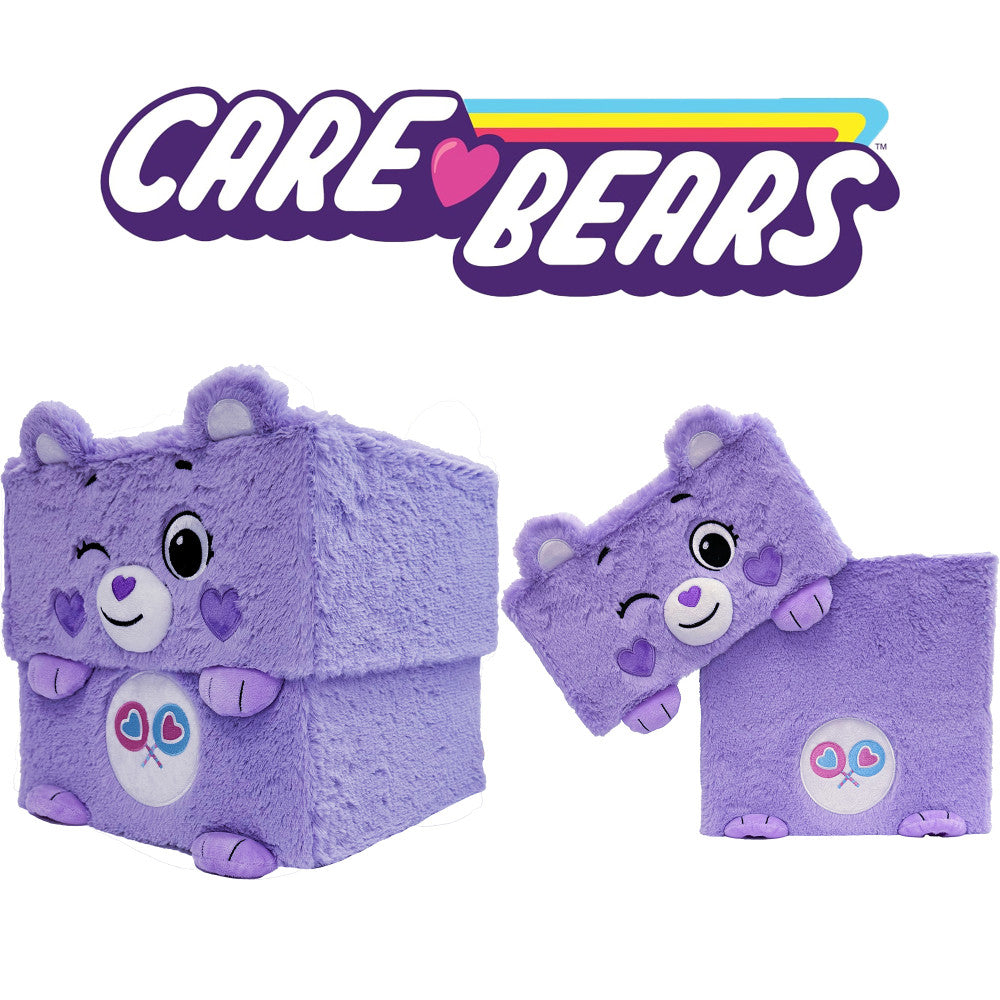 Care Bears Share Bear Purple Themed Storage Bin with Lid - Kids Room Organization, Toy Storage, Nursery Decor, Playroom Essentials