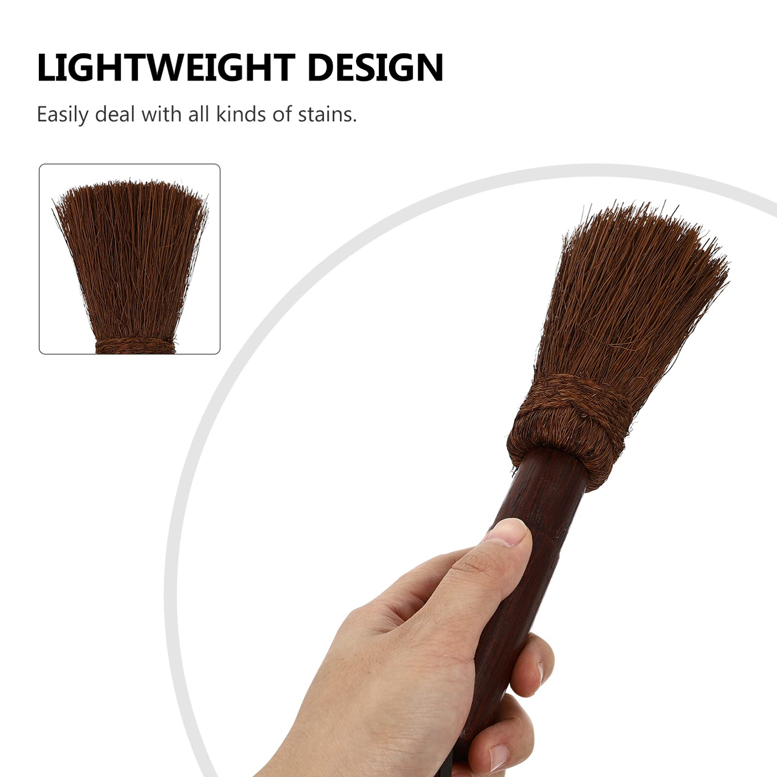 Hemoton Multipurpose Cleaning Brush - Handmade Scrub Brush for Pots, Pans & Woks - Durable Kitchen Brush for Washing, Scrubbing & Cleaning - Perfect for Cast Iron, Stainless Steel & Non-Stick Cookware