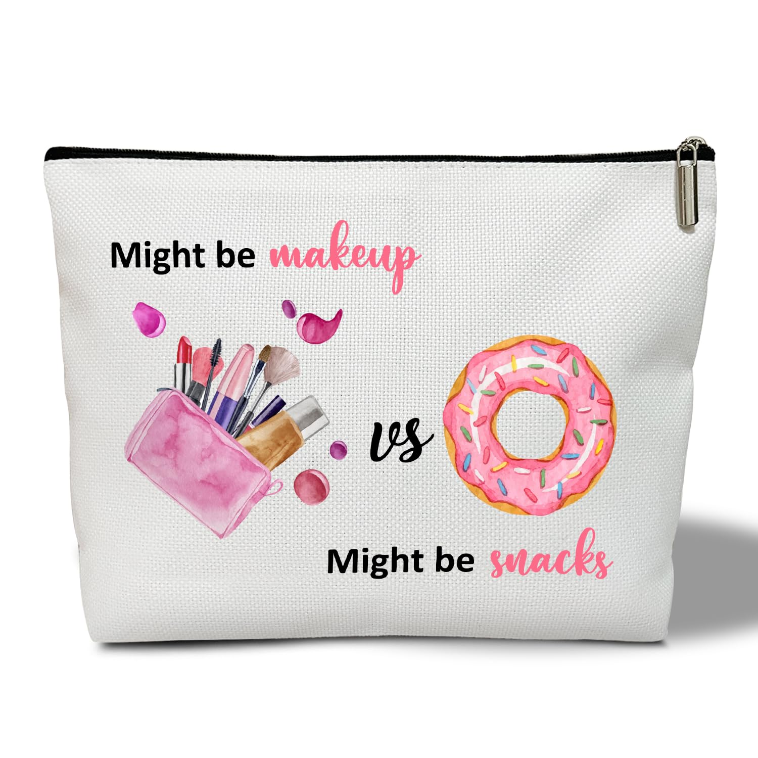 Stylish Makeup Bag for Women - Perfect Gift for Her, Besties, Sister, Mom & Coworkers - Travel Toiletry Pouch & Cosmetic Organizer - Great for Daily Use, Vacation & Gifting (13 Colors)