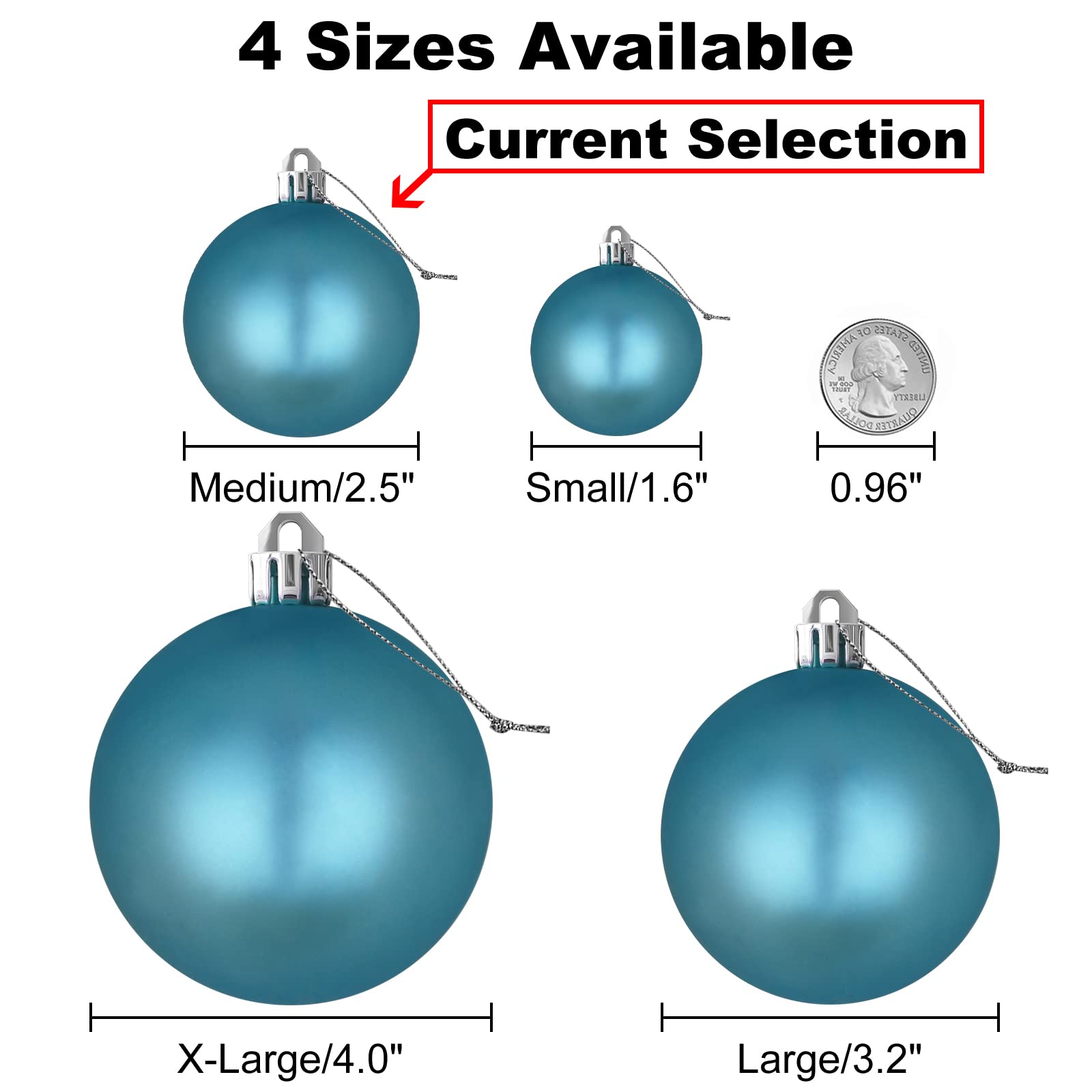 2.5 Inch Baby Blue & Silver Shatterproof Christmas Ornaments - Set of 36 Hanging Balls for Tree Decorations, Perfect for Christmas, Birthday, Halloween, Wedding & Holiday Parties - Durable Festive Decor for Home, Office and Event Decorating