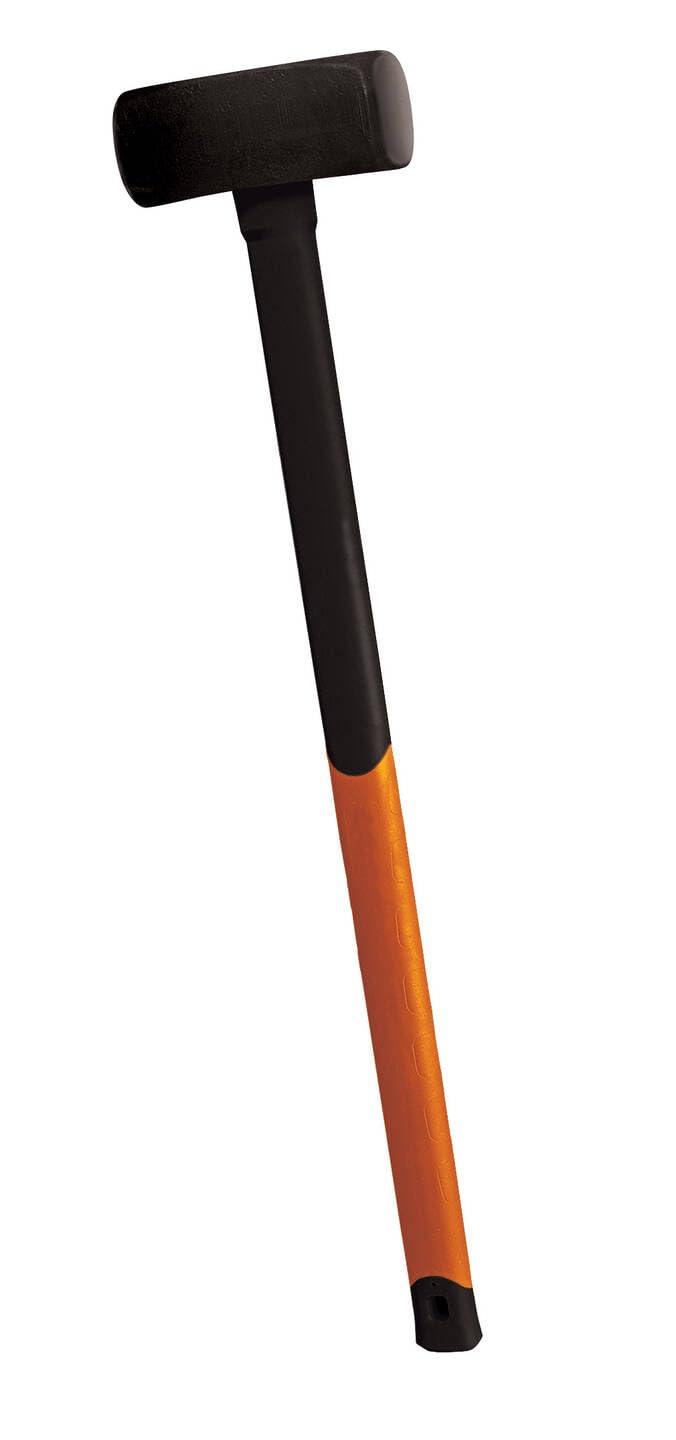 Fiskars 8.6 lb Forged Carbon Steel Sledge Hammer - Black/Orange (Model 1001619) | Heavy-Duty Demolition Tool for Construction, Wood Splitting & DIY Projects