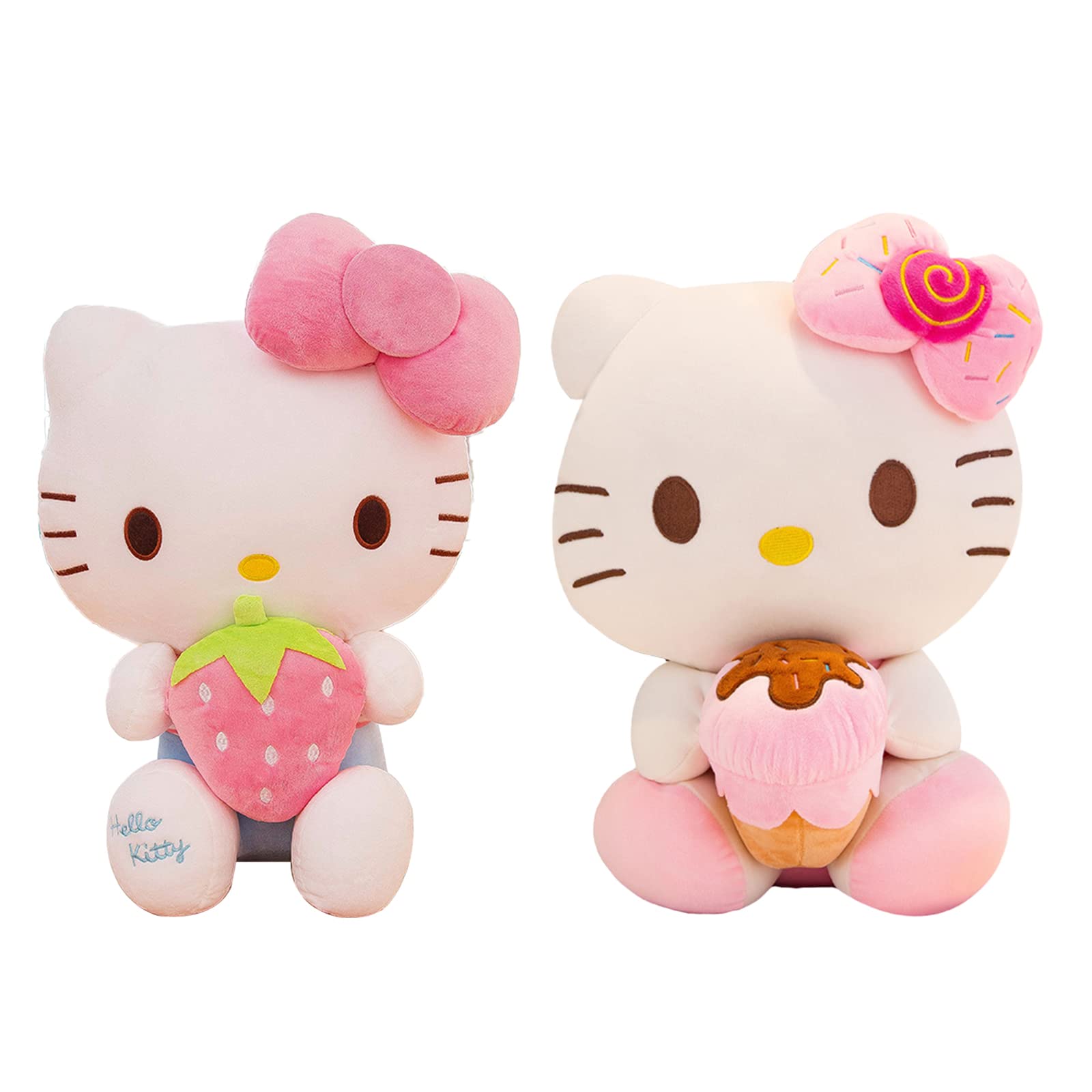 Hello Kitty Plush Toys - Cute Soft Stuffed Animals, Kawaii Doll Pillow for Girls & Kids, Perfect Birthday Gift for Bedroom Decor & Cuddling