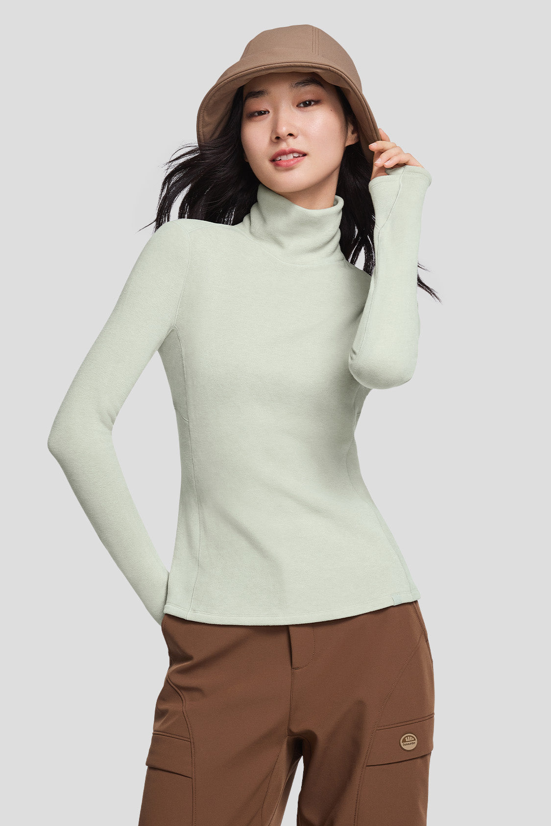 ThermaFlex Women's Slim Fit High Warmth Turtleneck Top - Winter Thermal Base Layer for Outdoor Activities & Cold Weather Fashion