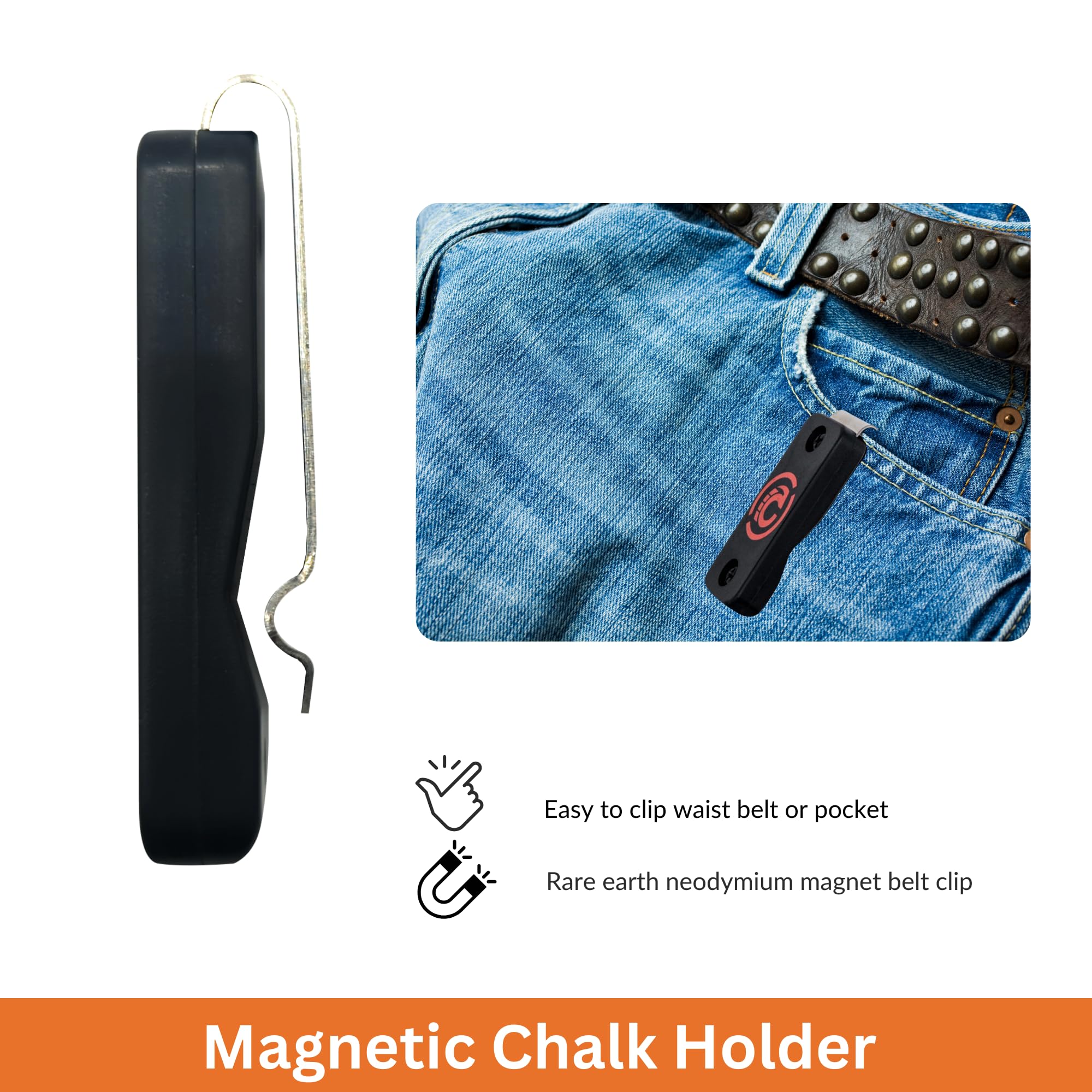 **Cru5h Billiards Magnetic Chalk Holder Belt Clip - Strong Neodymium Magnet for Pool Cue Chalk - Includes Circle, Hexagon, Octagon & Square Holders - Perfect for Billiards, Snooker & Pool Players**