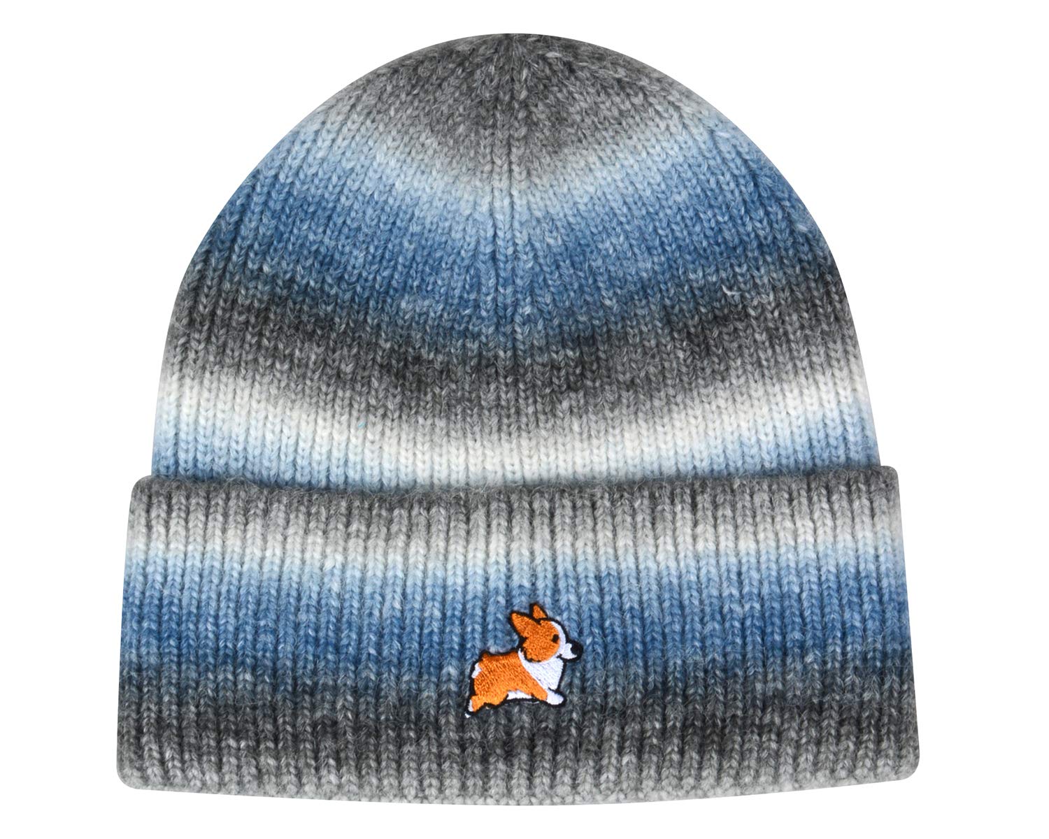 Corgi Embroidery Knit Hat - Warm Winter Beanie with Cute Dog Design for Men & Women - Perfect for Outdoor Activities, Snowboarding, and Casual Wear