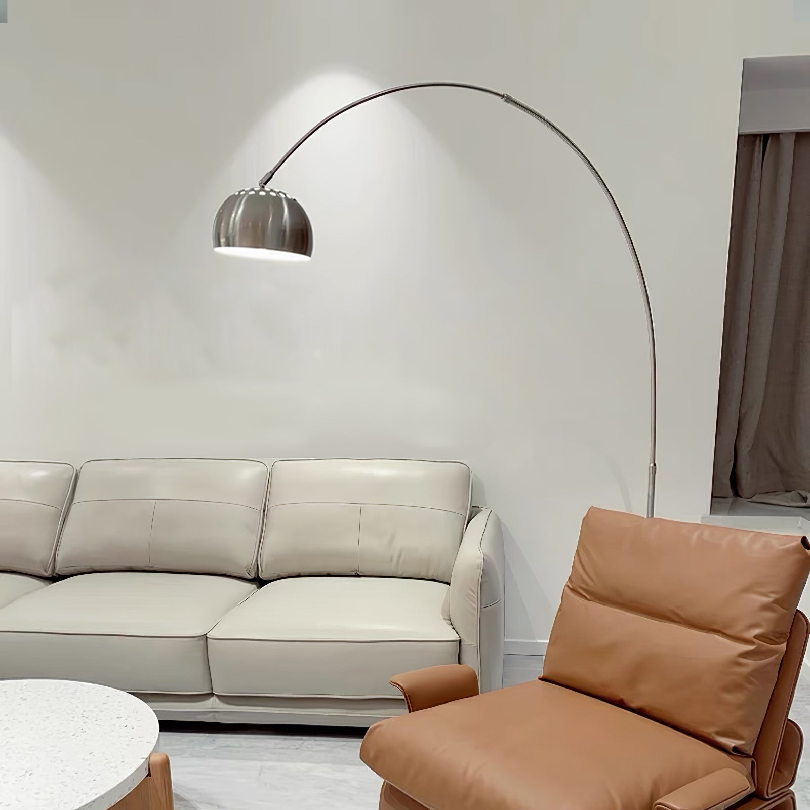 Arcadia Luxe Modern Floor Lamp - Adjustable Height LED Standing Light for Living Room, Bedroom & Office - Elegant Home Decor Lighting for Reading & Relaxation